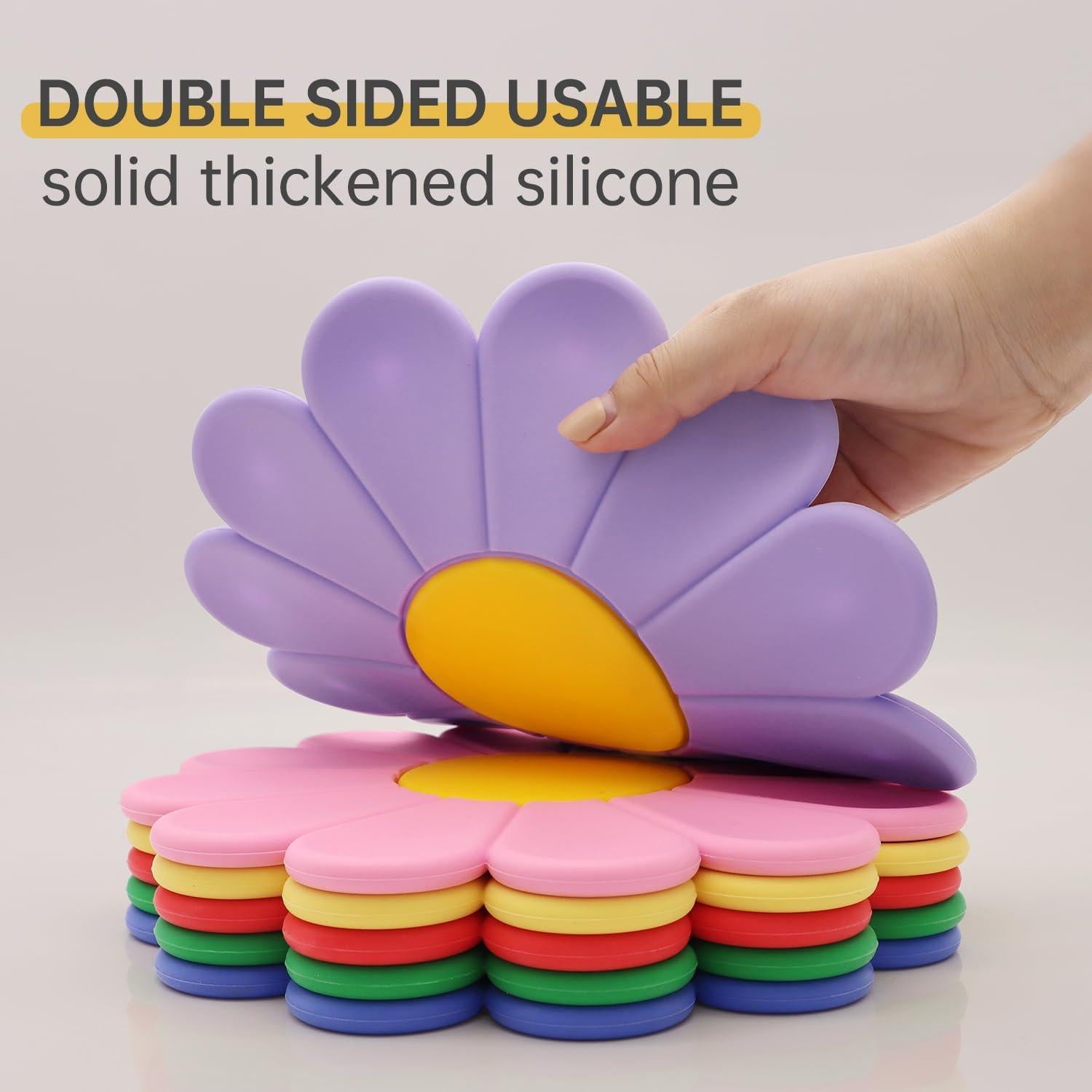 Trivete de Silicona HUISIOU Grande Amarillo Antideslizante