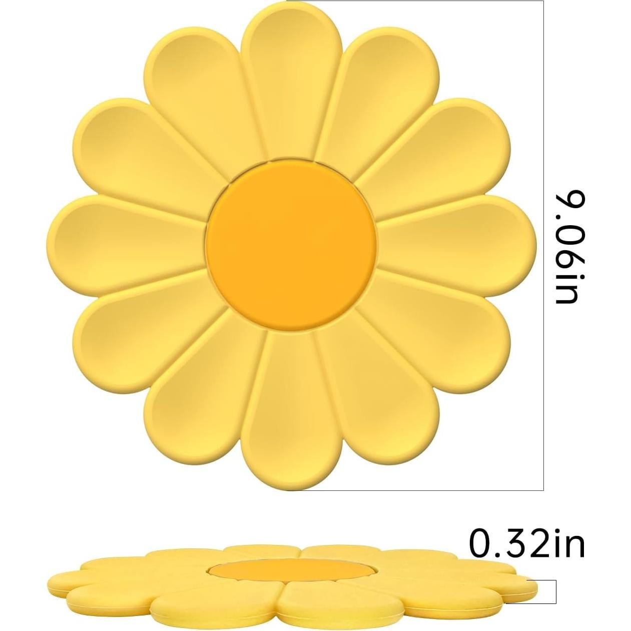 Trivete de Silicona HUISIOU Grande Amarillo Antideslizante