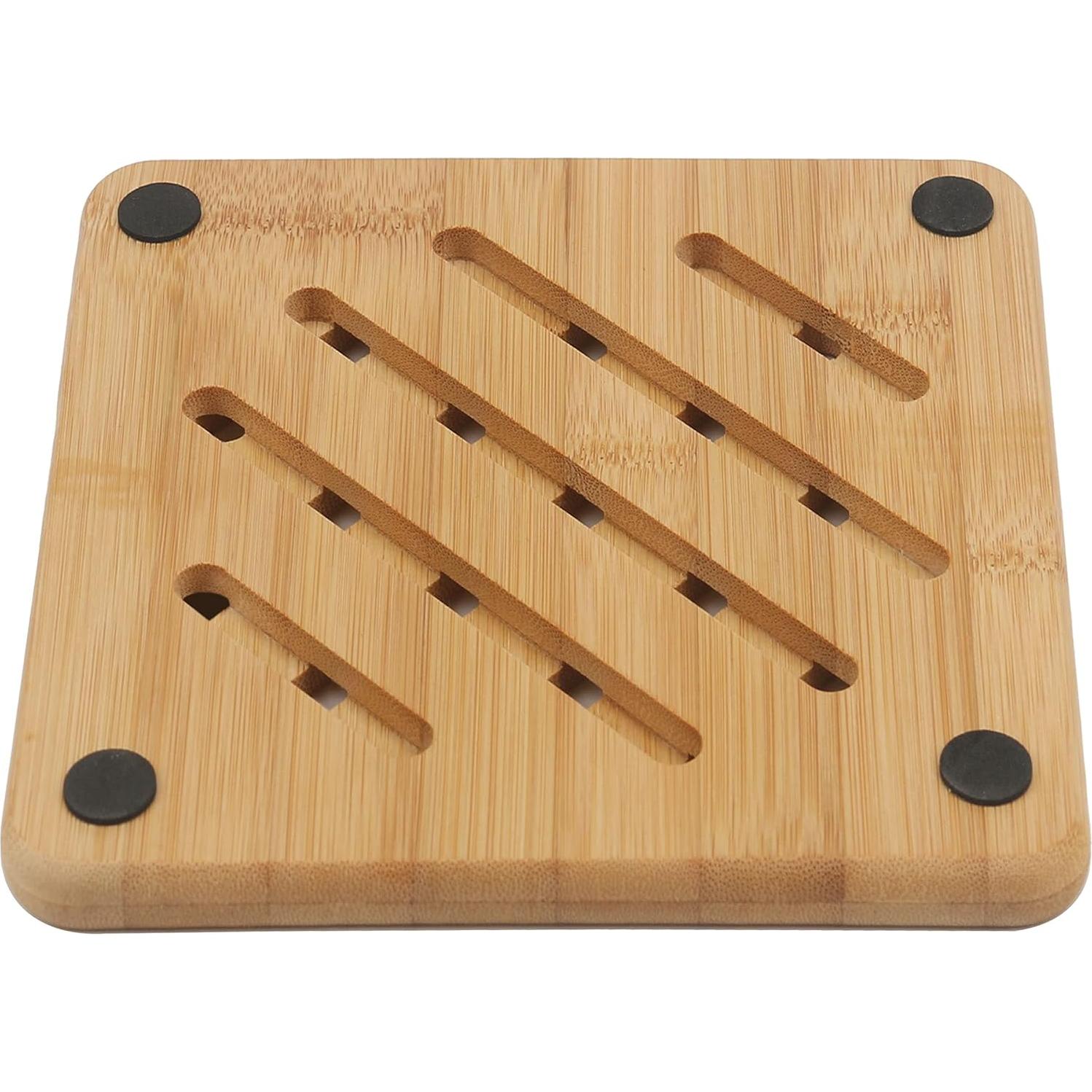 Juego de Alfombrillas de Bambú Natural CHUNHUI 6 Piezas