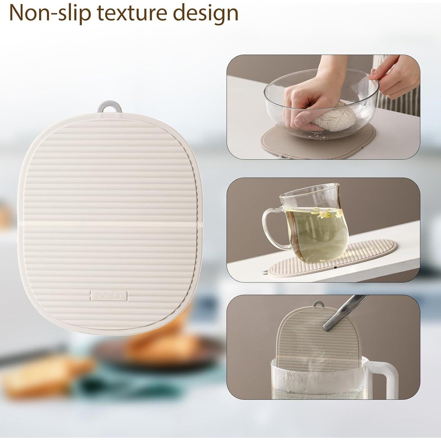 Alfombrilla de Silicona Antideslizante HXTDZSWHE 17.8x15cm 2 Piezas