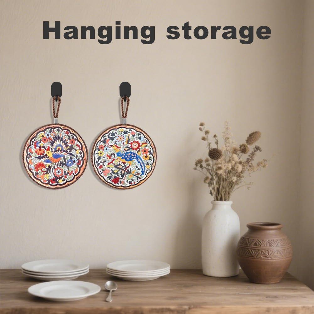 Trivetes de cerámica JGZTJXNK 17 cm con diseño de pájaros