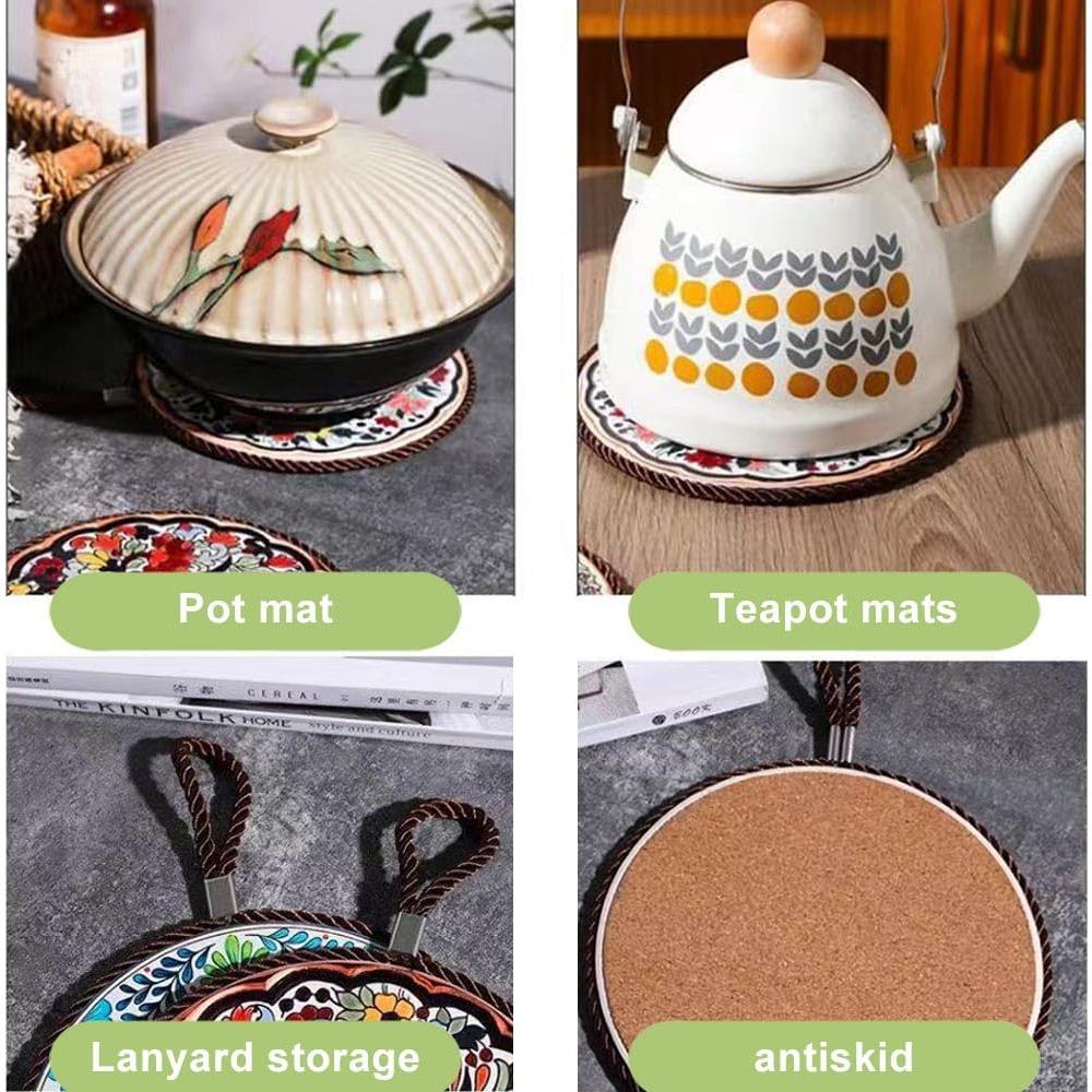 Trivetes de cerámica JGZTJXNK 17 cm con diseño de pájaros