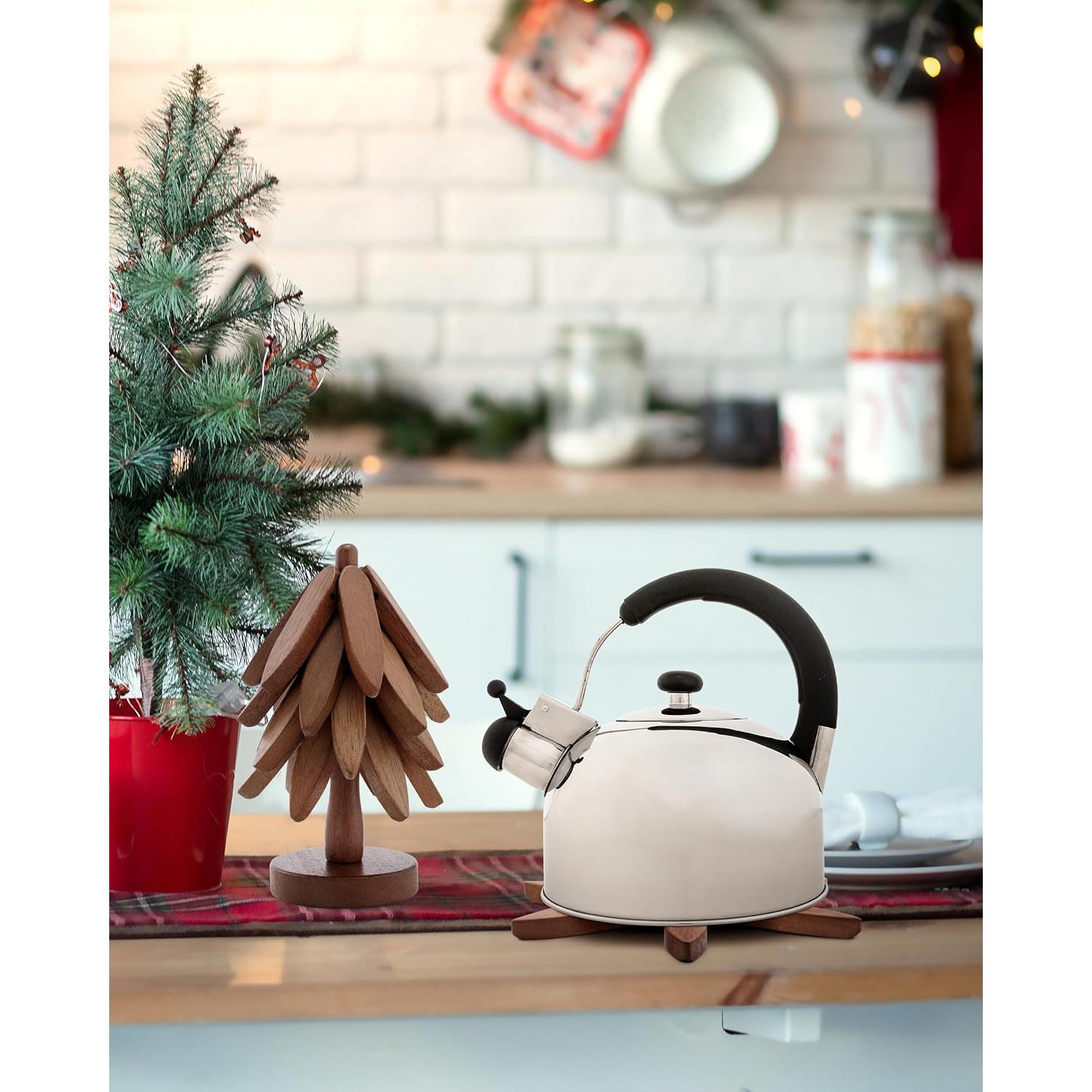 Trivetes de Madera FONYICK 20 cm Aislantes y Decorativos 4PCS