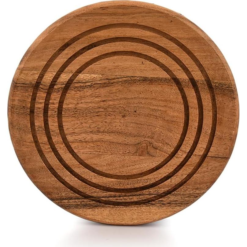 Trivet de Madera de Acacia EDHAS Juego de 2 - 17.78 cm