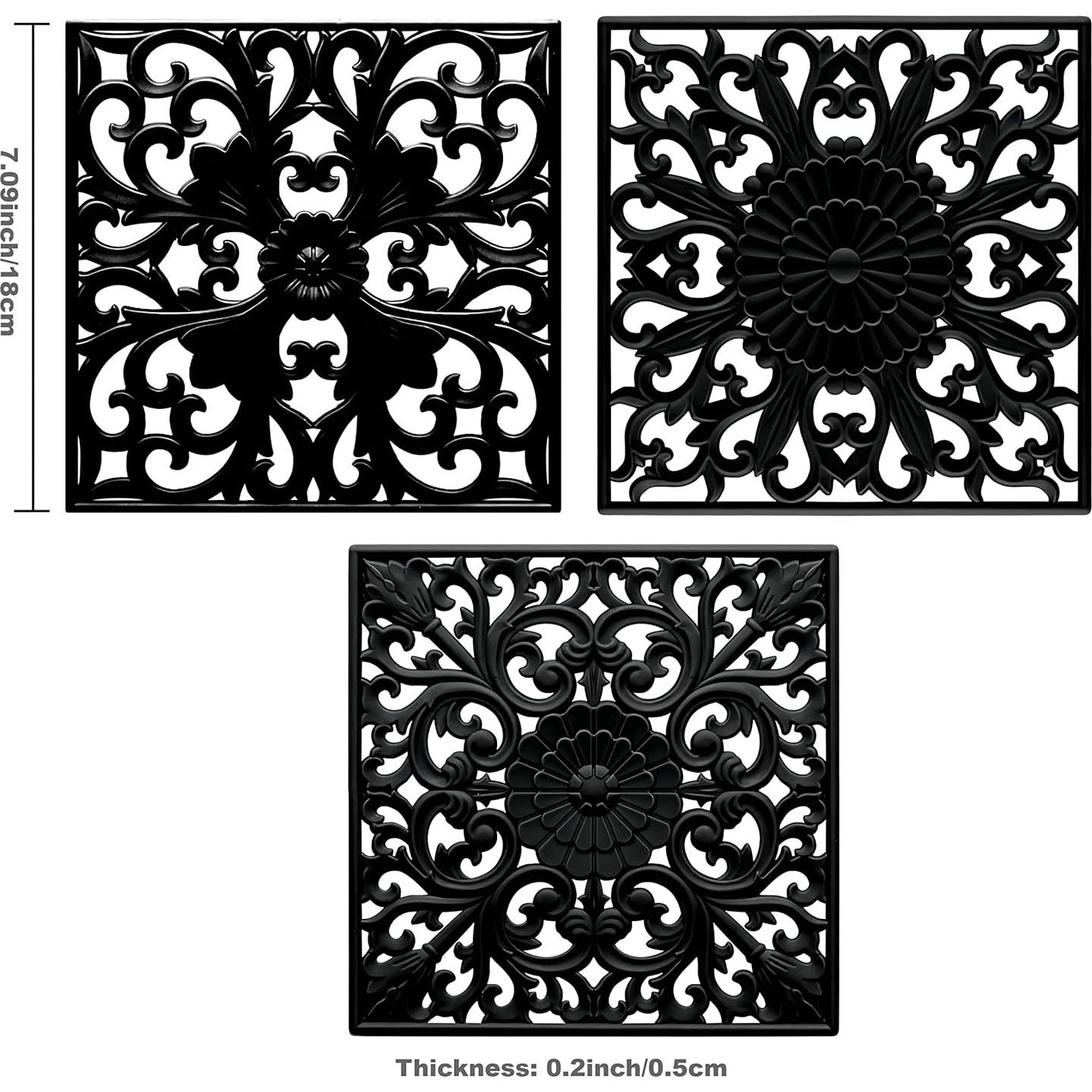 Trivetes de Silicona Zoyizi Set de 3 Grises Antideslizantes