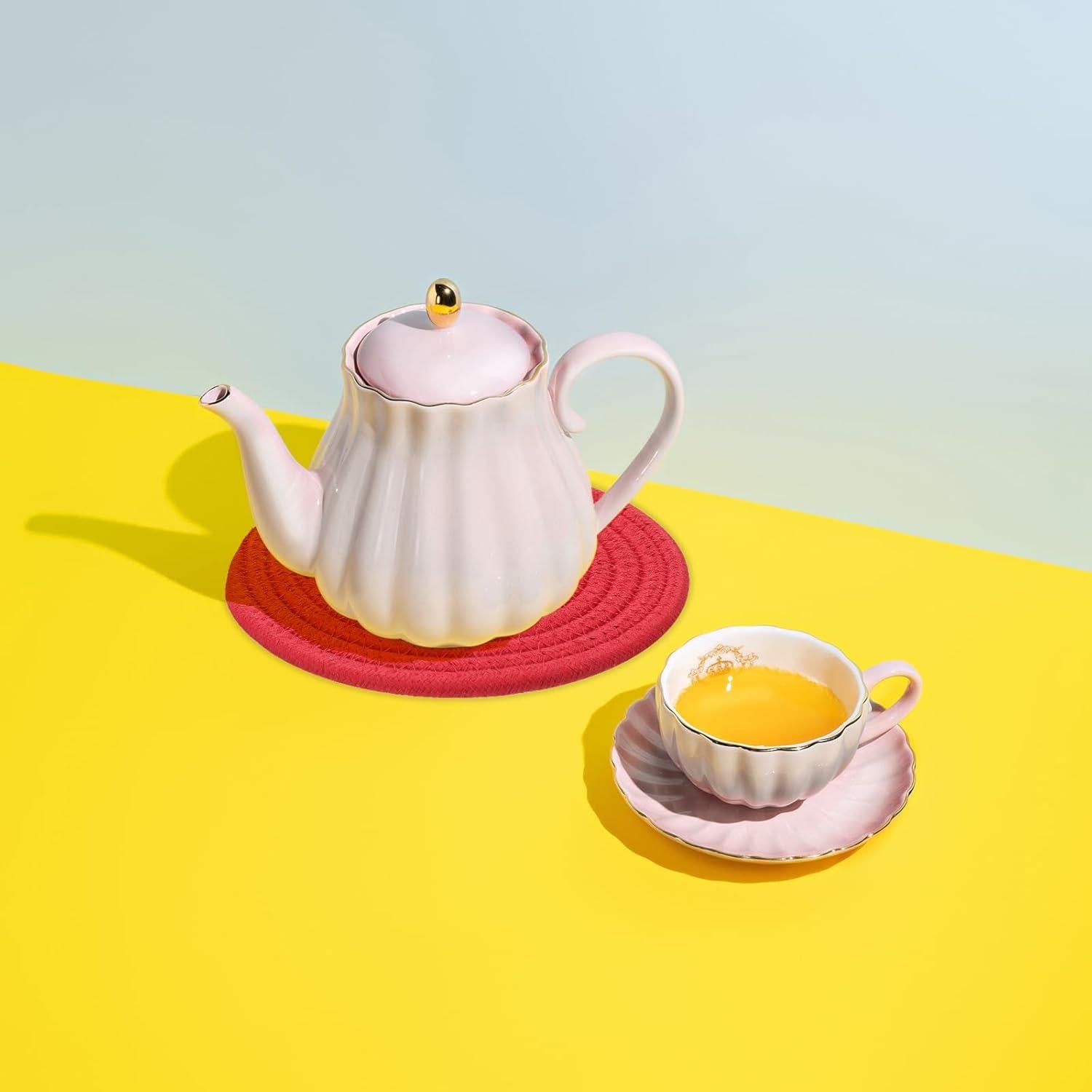 Trivets de Algodón Rojos uxcell 20.32 cm - 5 Piezas Resistentes al Calor