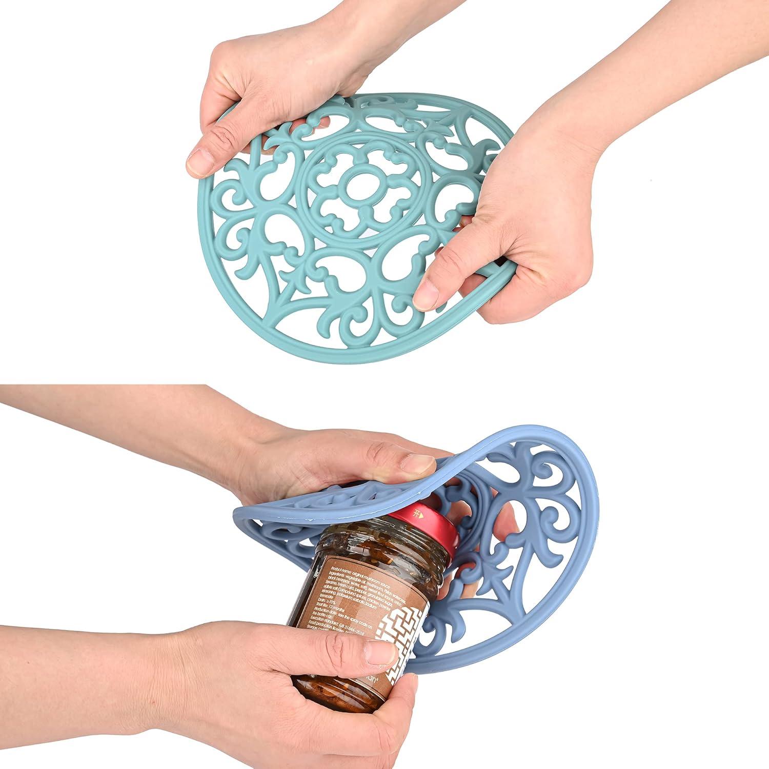 Set de 3 Trivetes de Silicona Smithcraft Blancos Antideslizantes