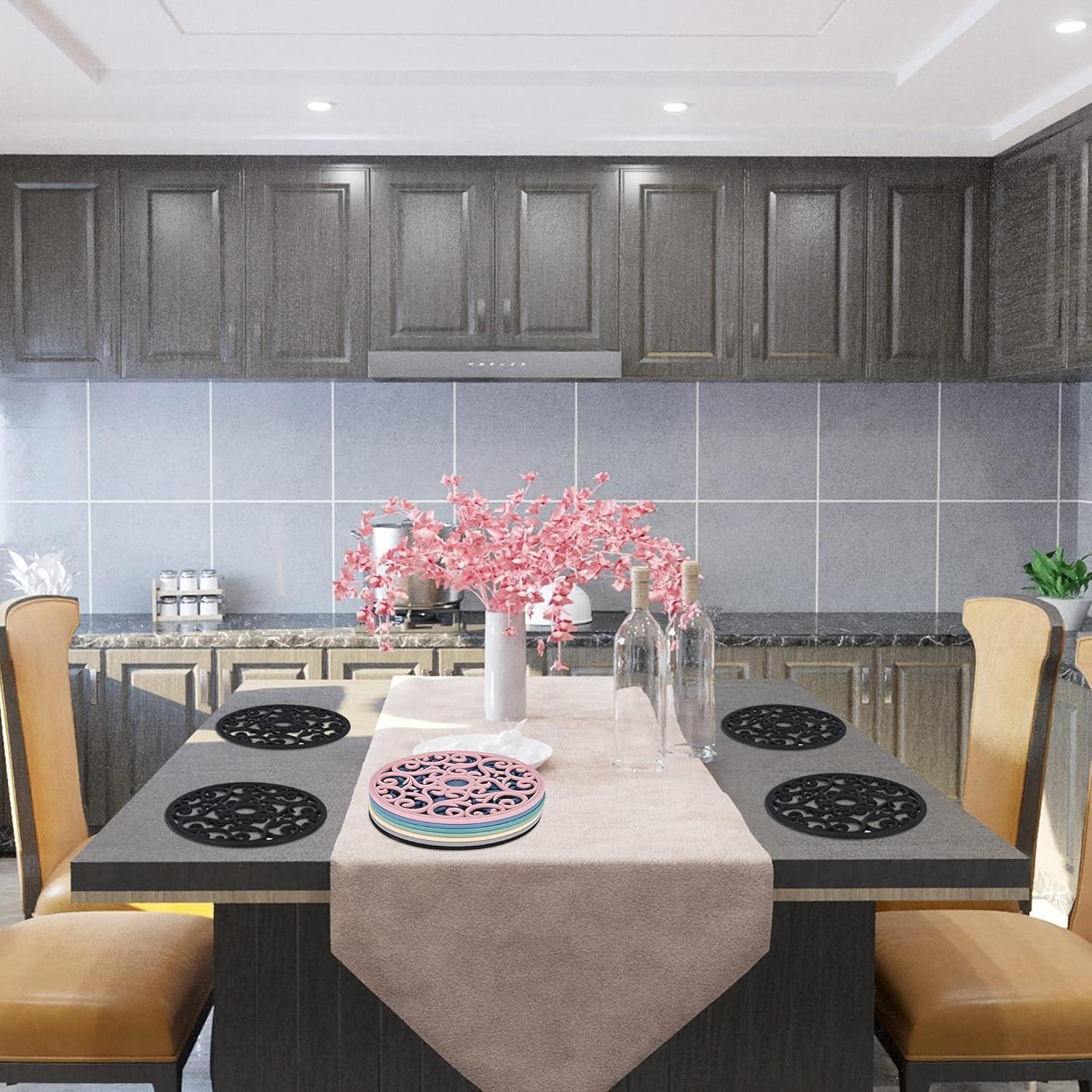 Set de 3 Trivetes de Silicona Smithcraft Blancos Antideslizantes