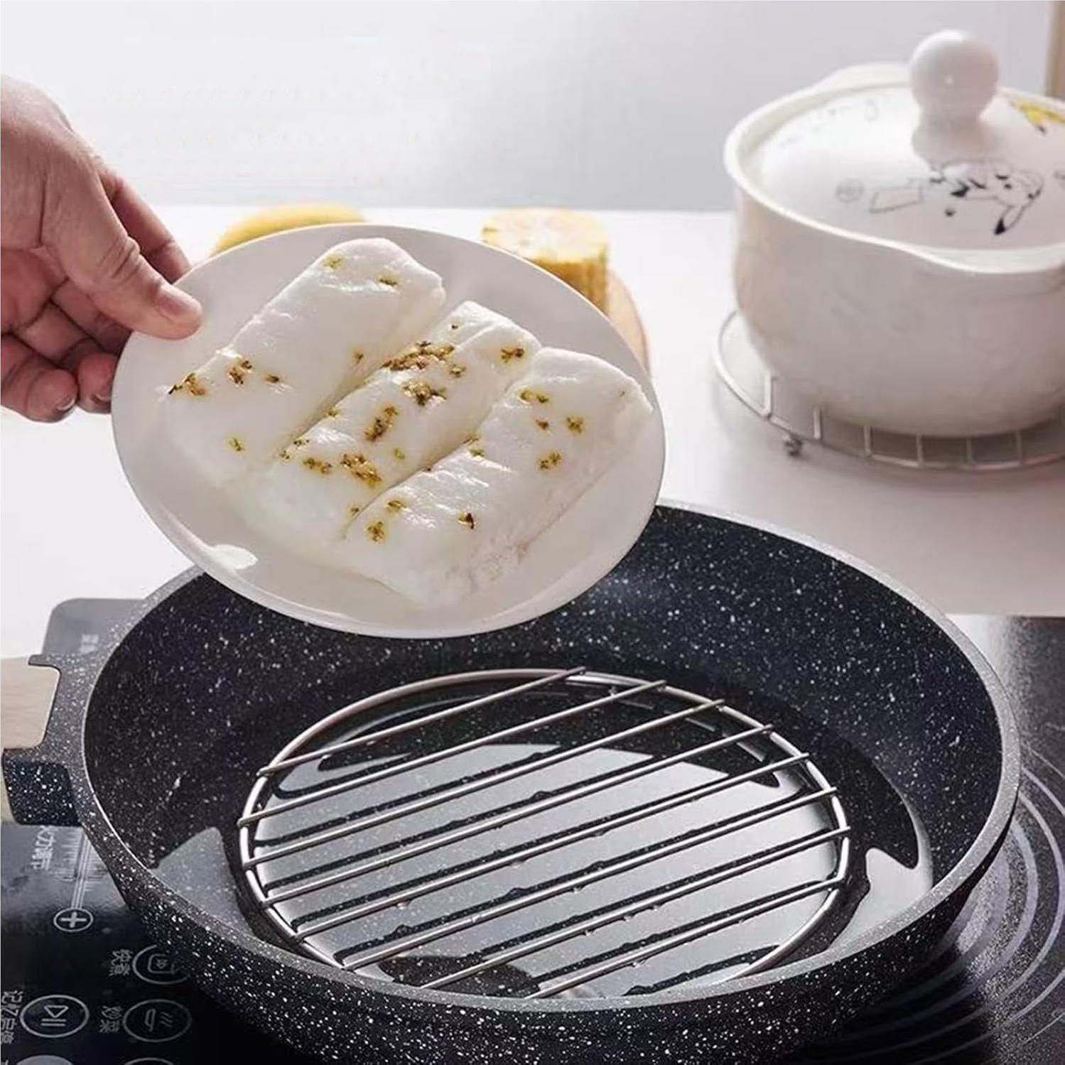 Juego de 3 Trivetes de Acero Inoxidable OCCO.KING - Resistente al Calor