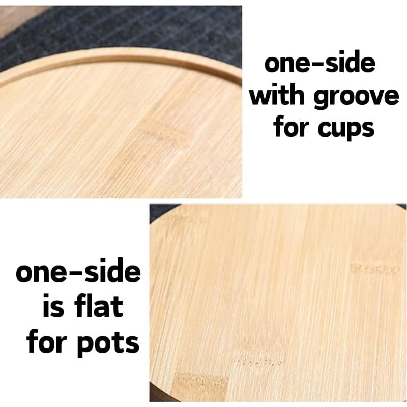 Salvamanteles de Bambú ROLUXENTIA 4 Pcs 15.5 cm Redondos