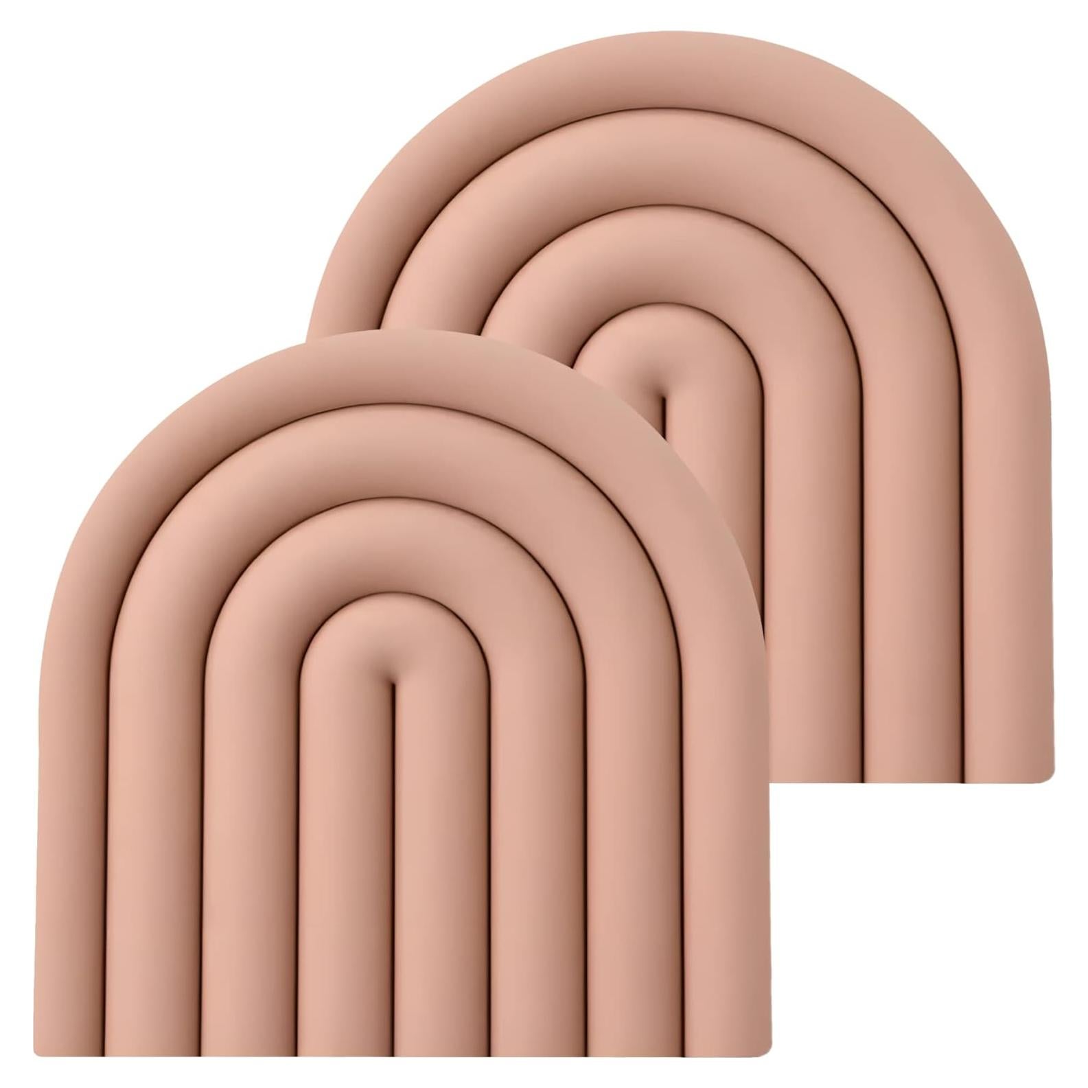 Trivetes de Silicona monomono Set de 2 Rosa Suave 15x15cm