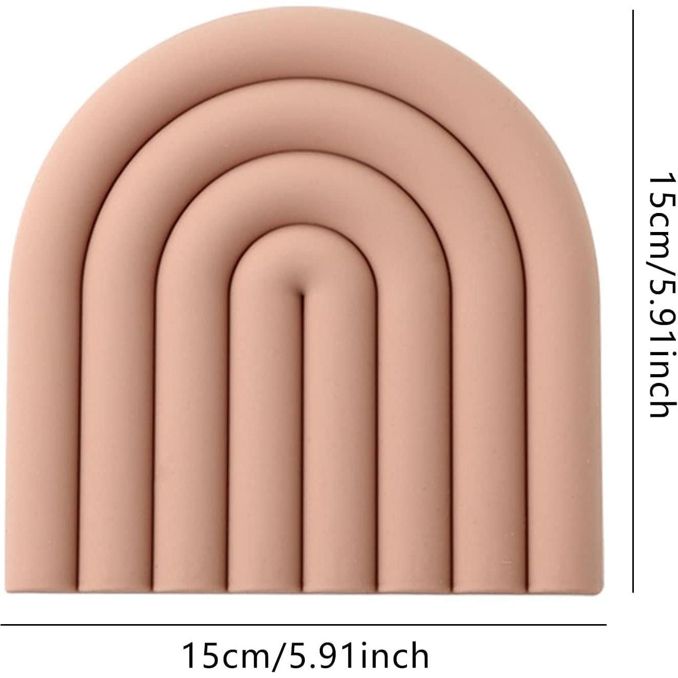 Trivetes de Silicona monomono Set de 2 Rosa Suave 15x15cm