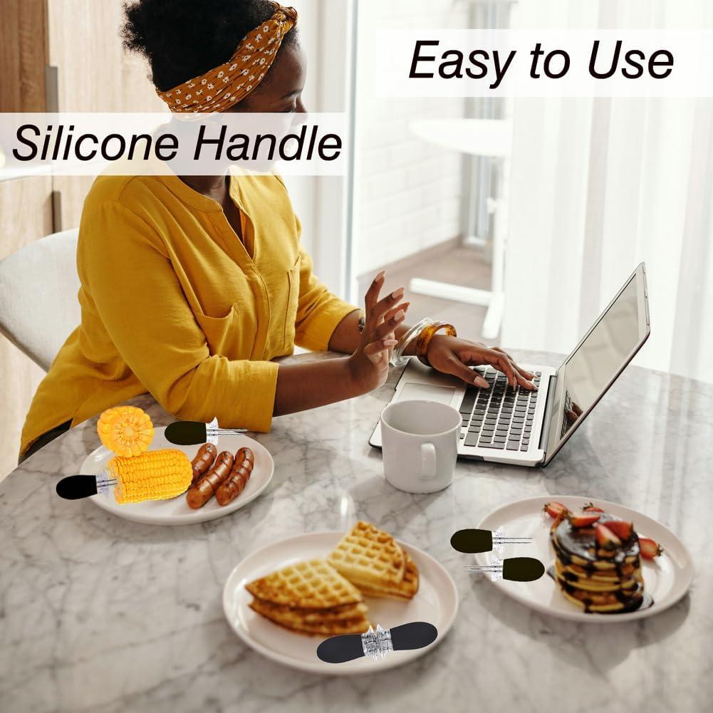 Soportes de Maíz PEOUWNES - 16 Piezas de Acero Inoxidable