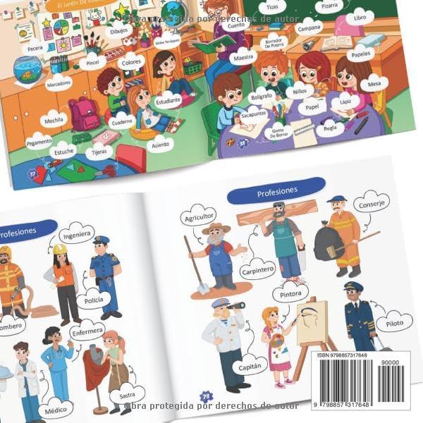 Mis primeras 720 palabras en español diccionario ilustrado para niños: 39 temas cotidianos ilustrados con dibujos a doble página (Spanish Edition)