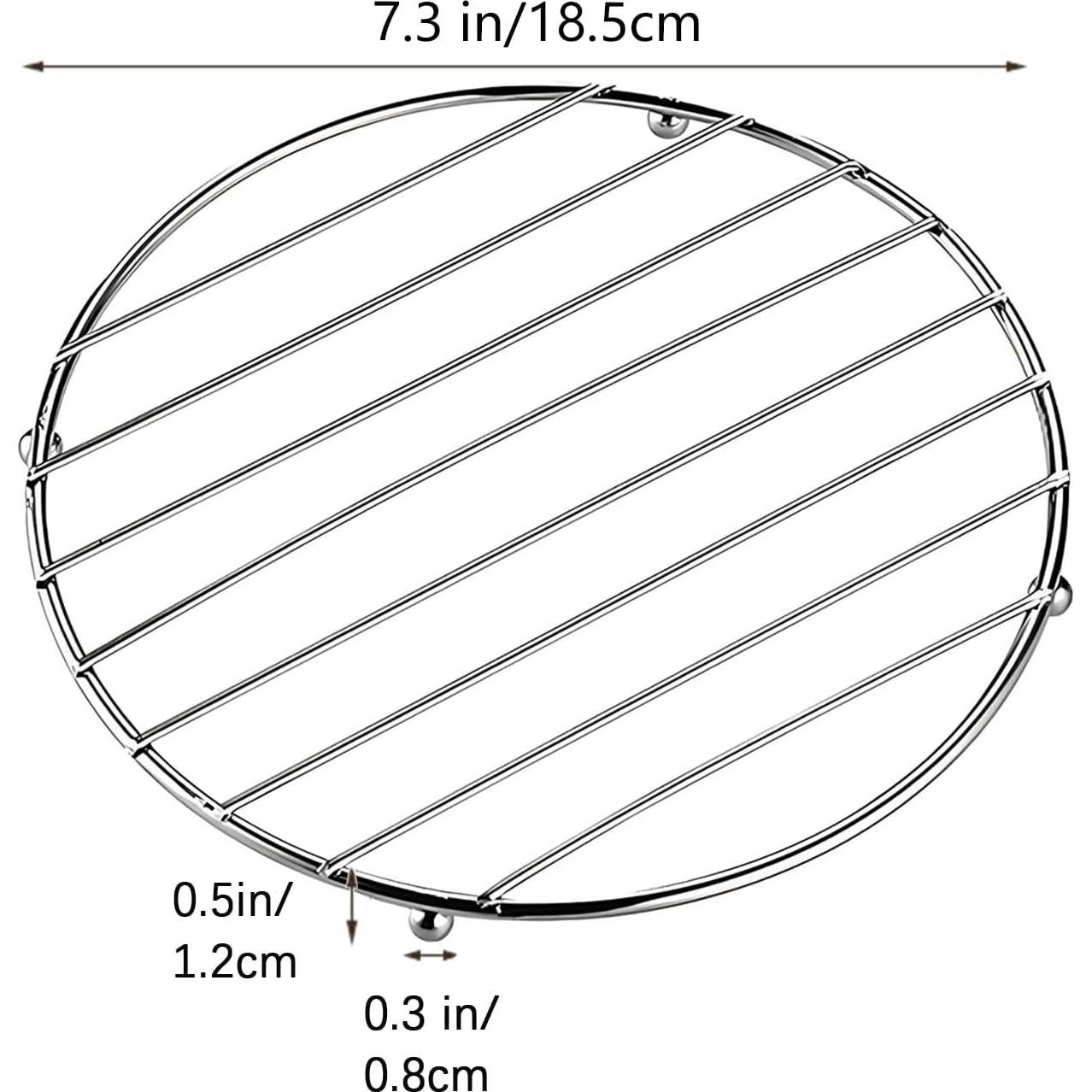 Trivetes de Acero Inoxidable Turbokey 2 Pcs Cuadrado y Redondo