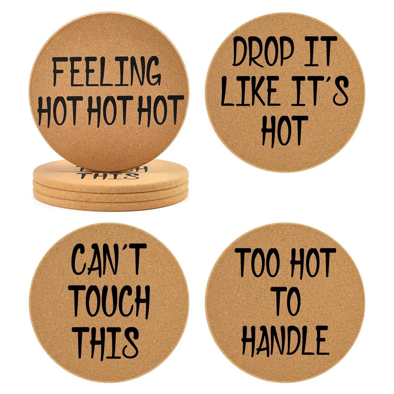 Juego de 4 Trivetes de Corcho Renawe Redondos 19.05 cm