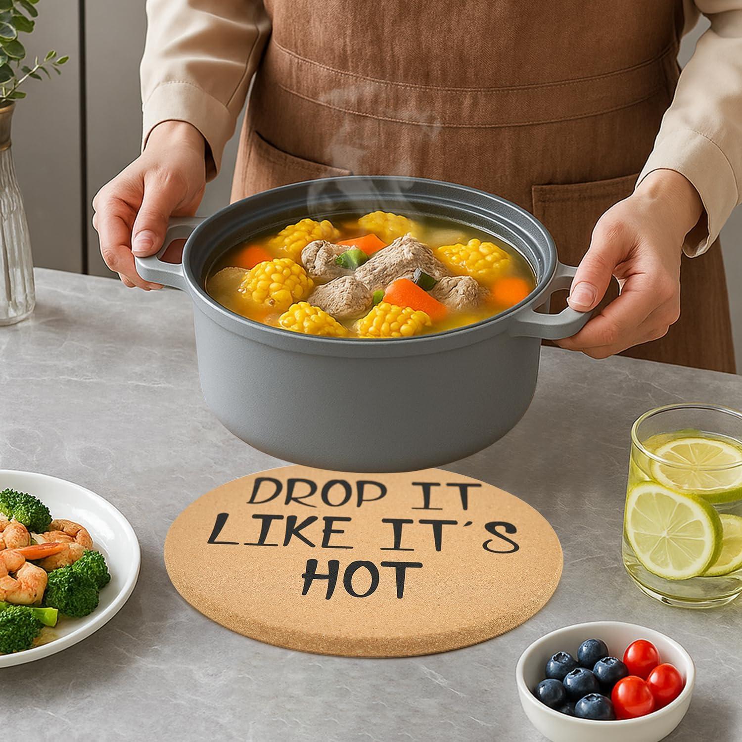 Juego de 4 Trivetes de Corcho Renawe Redondos 19.05 cm