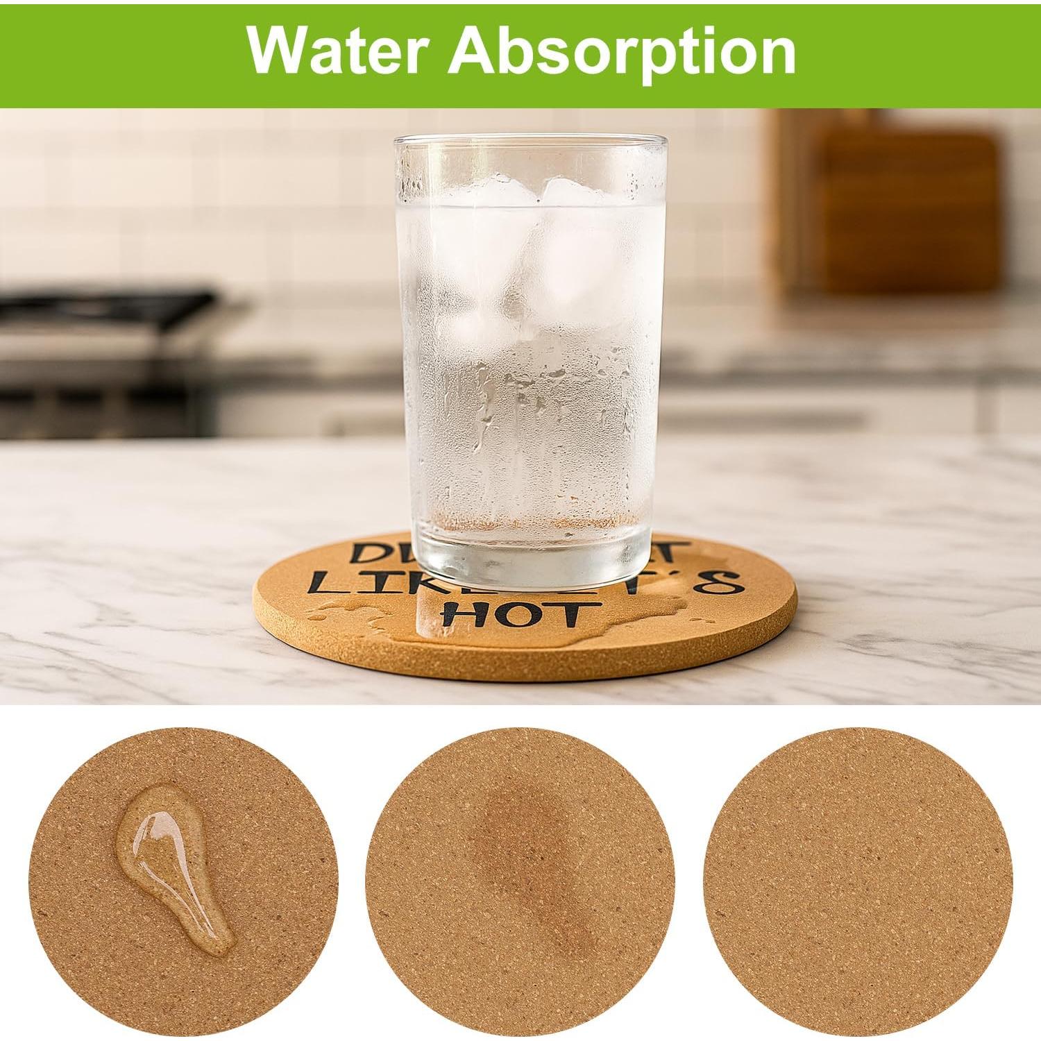 Juego de 4 Trivetes de Corcho Renawe Redondos 19.05 cm