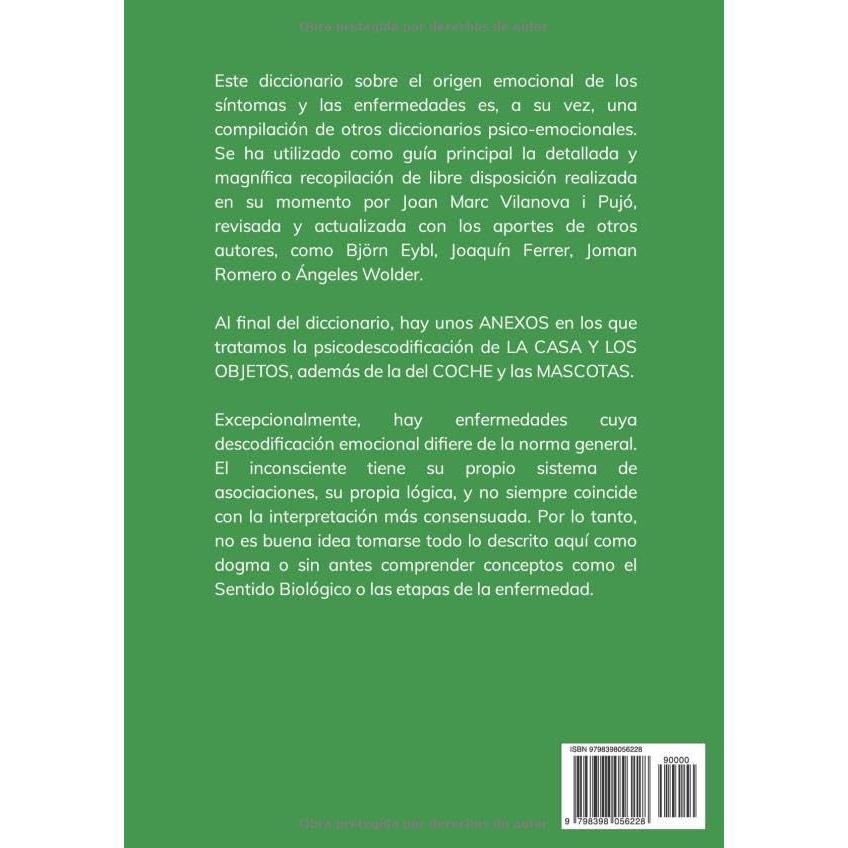 DICCIONARIO DE PSICODESCODIFICACIÓN: (BIODESCODIFICACIÓN. BIONEUROEMOCIÓN) (Spanish Edition)