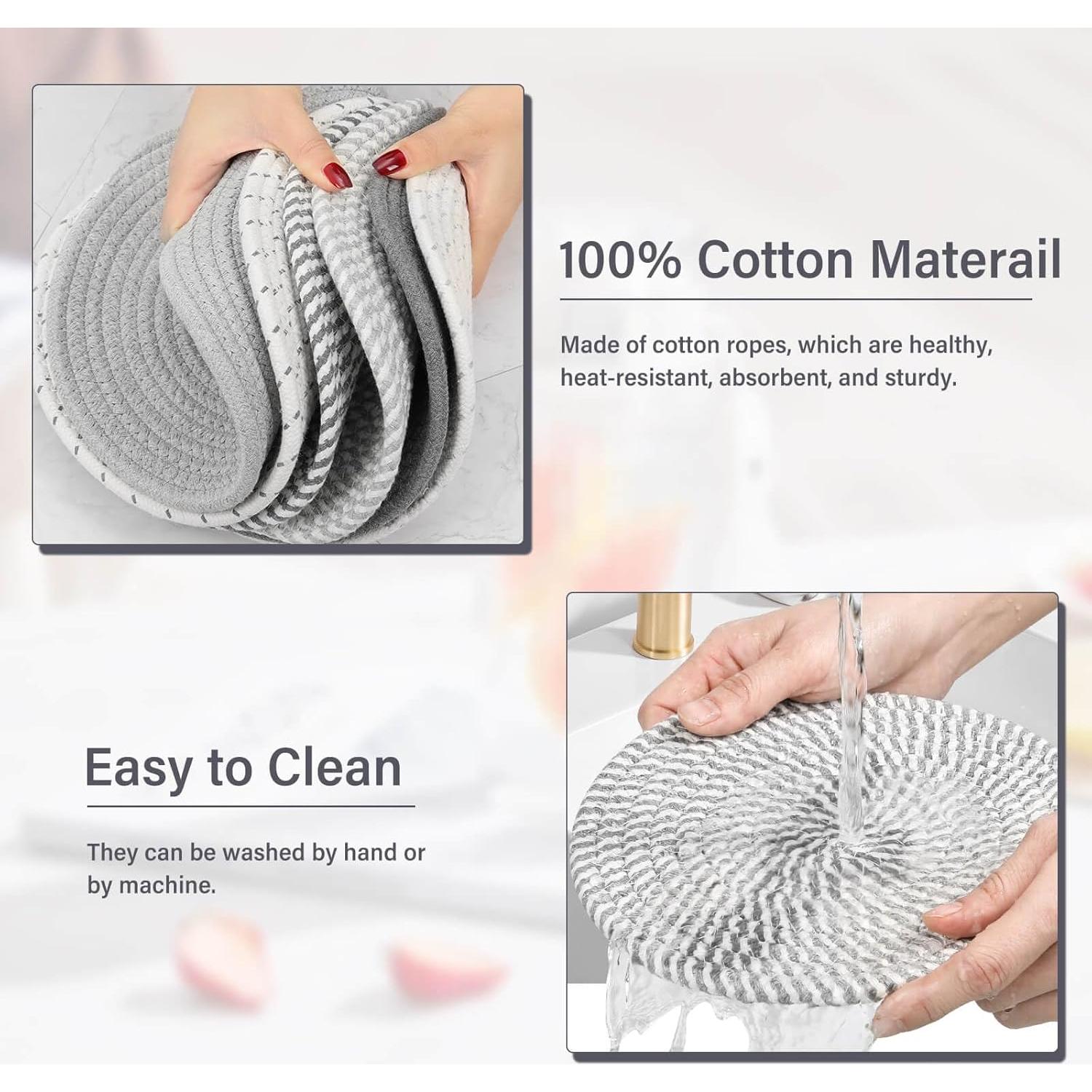 Set de 6 Trivets Redondos Billbotk de Algodón 25.4 cm