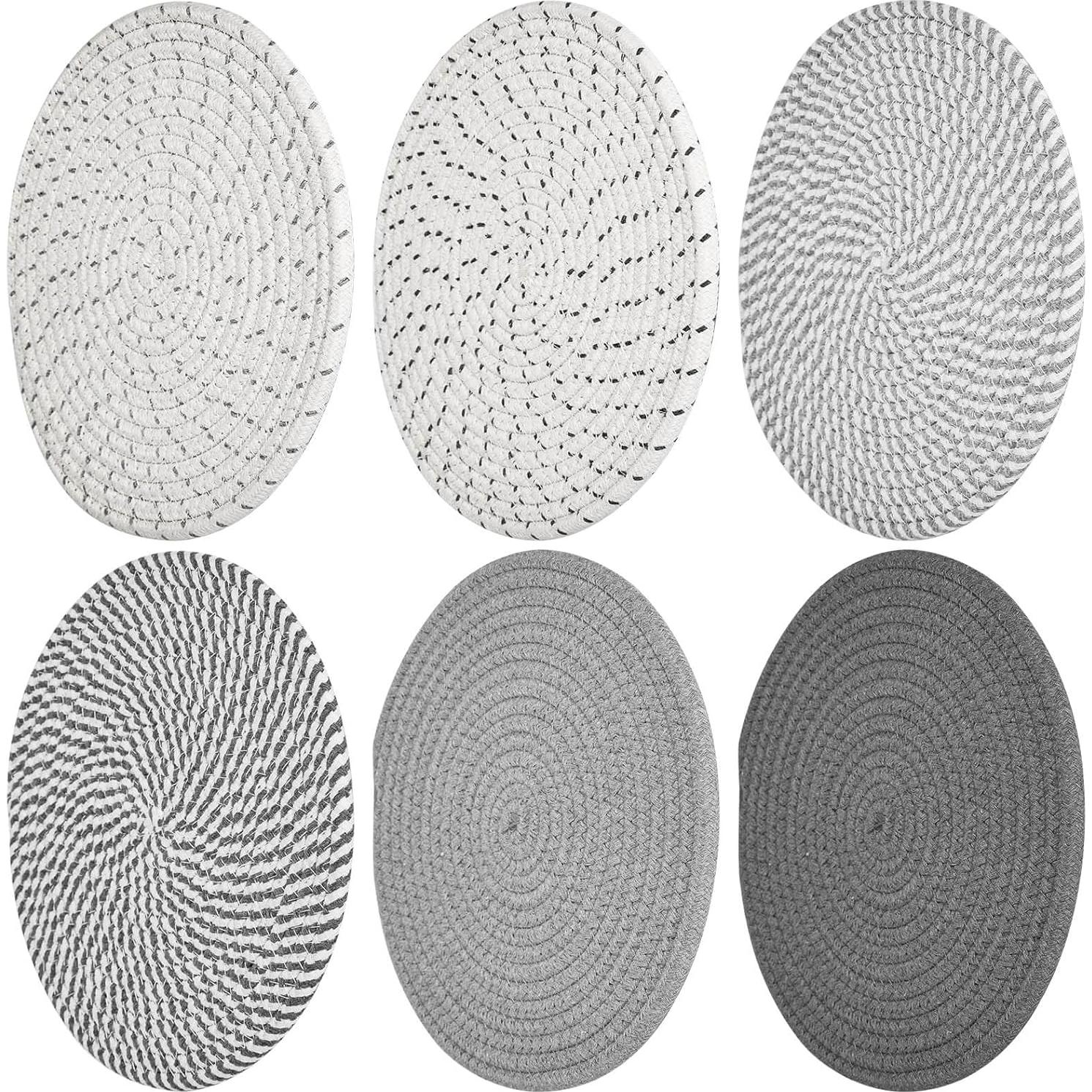 Set de 6 Trivets Redondos Billbotk de Algodón 25.4 cm