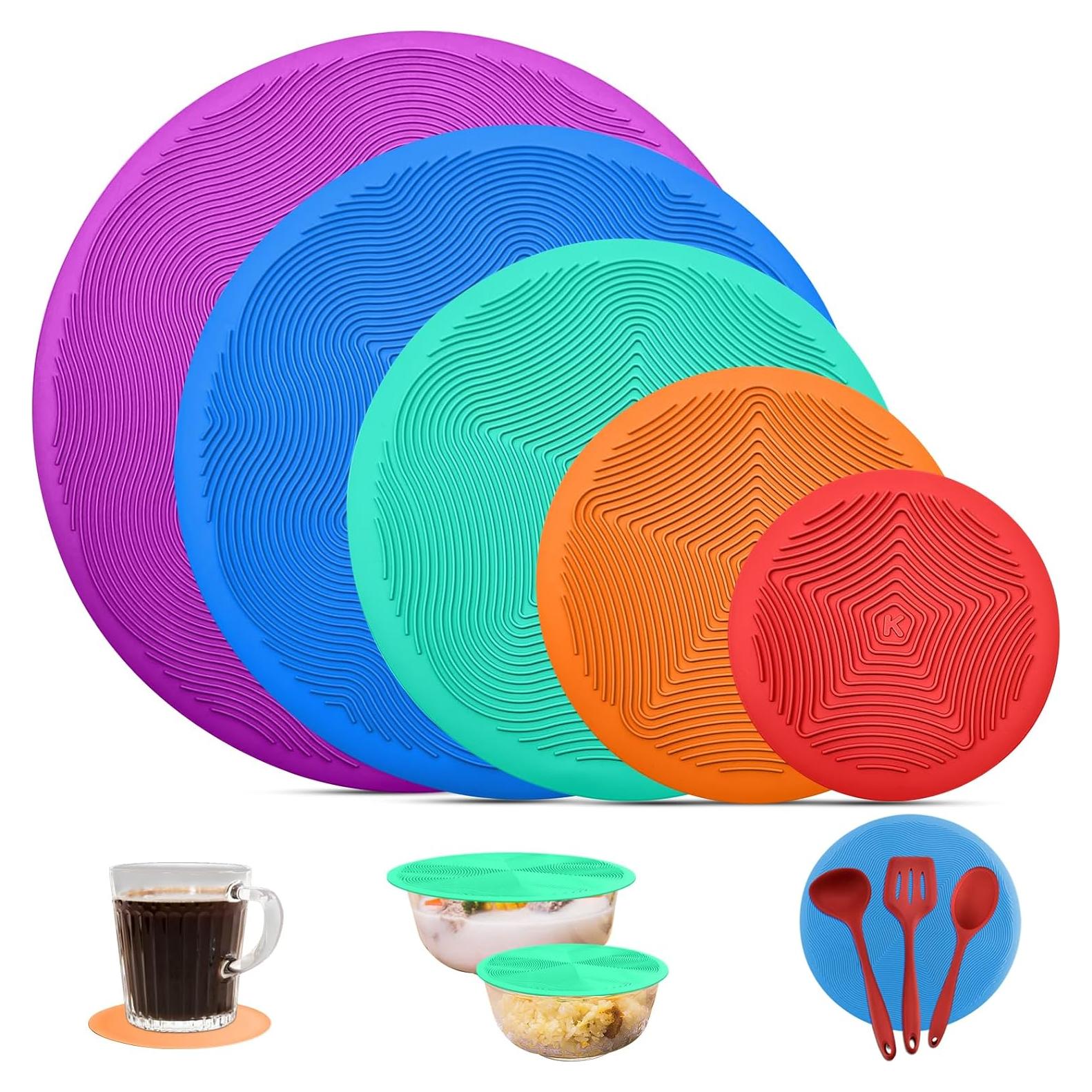 KooMall Alfombrilla Multiusos Silicona 5 Piezas 30 cm a 10 cm