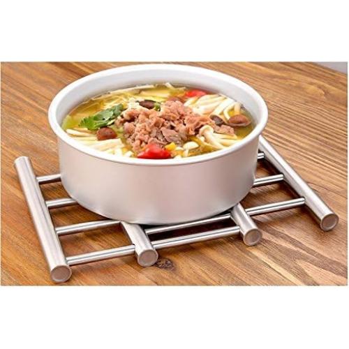 Trivet Ajustable Leoyoubei Acero Inoxidable Plata 2 Unidades