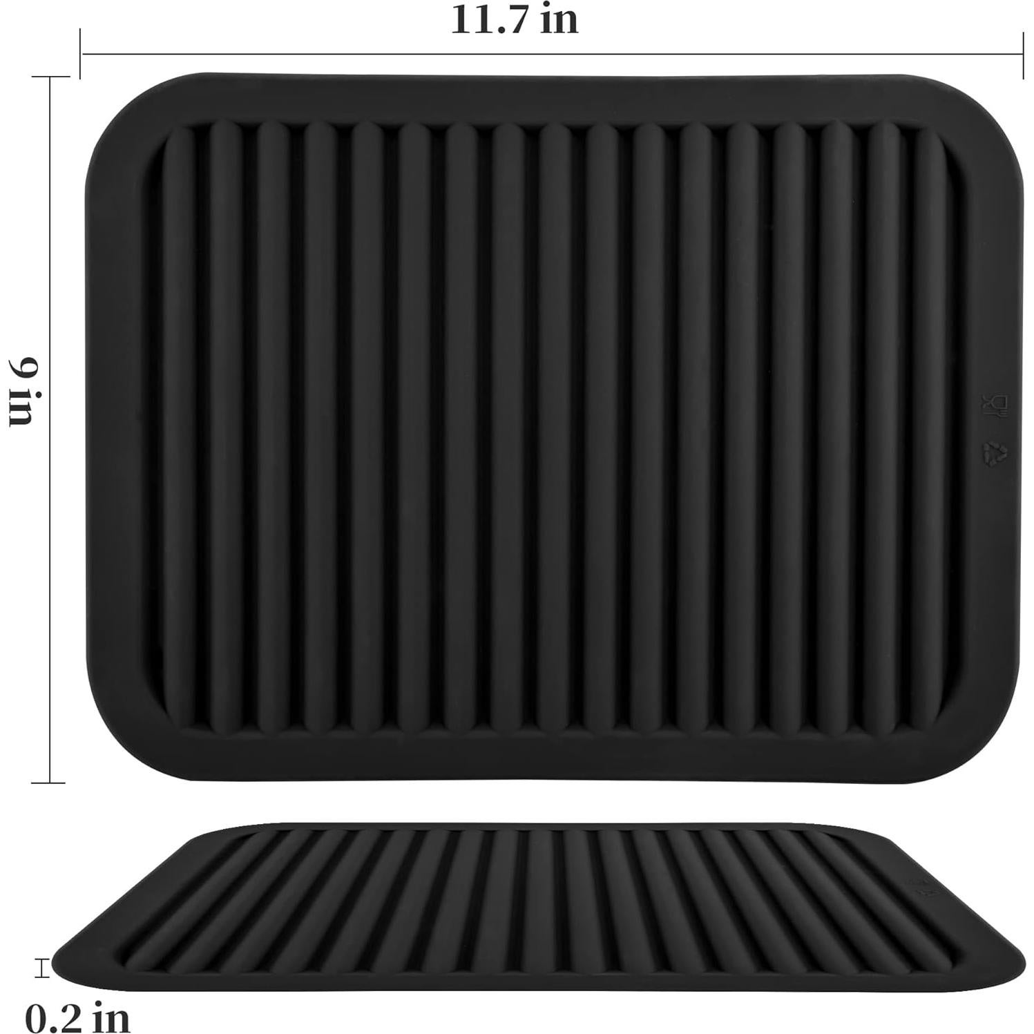 Trivetes de Silicona Kalsreui Set 2 Negro Resistente al Calor