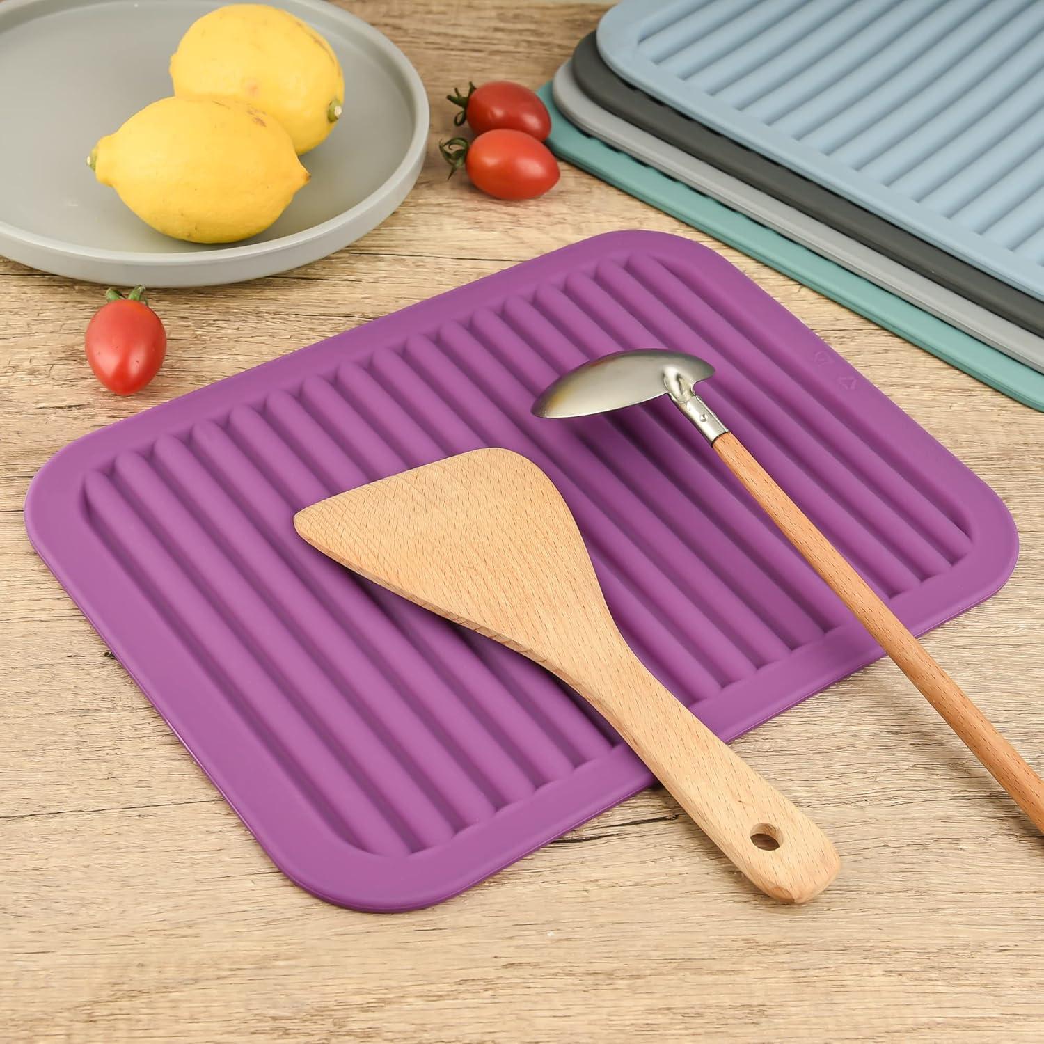 Trivetes de Silicona Kalsreui Set 2 Negro Resistente al Calor