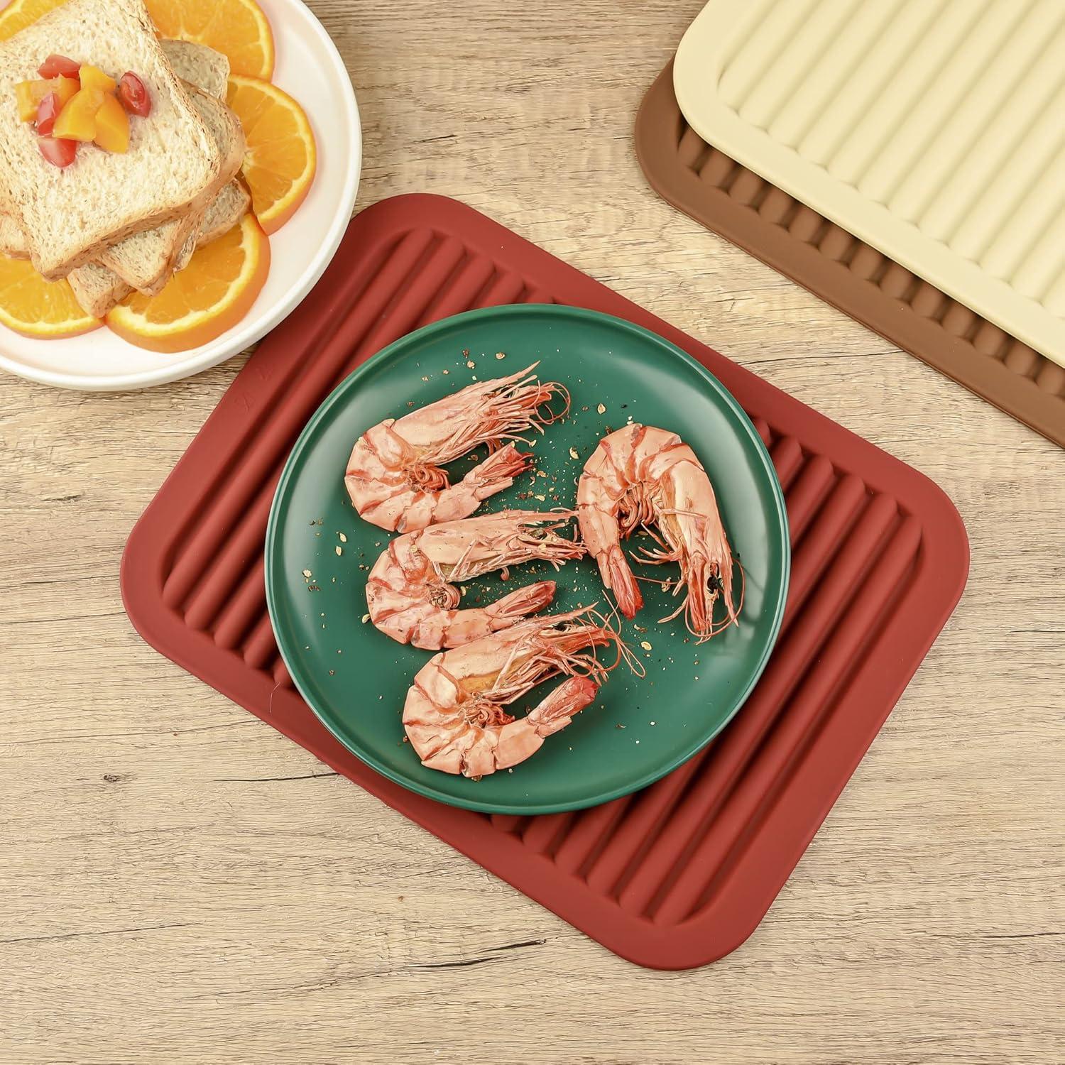 Trivetes de Silicona Kalsreui Set 2 Negro Resistente al Calor