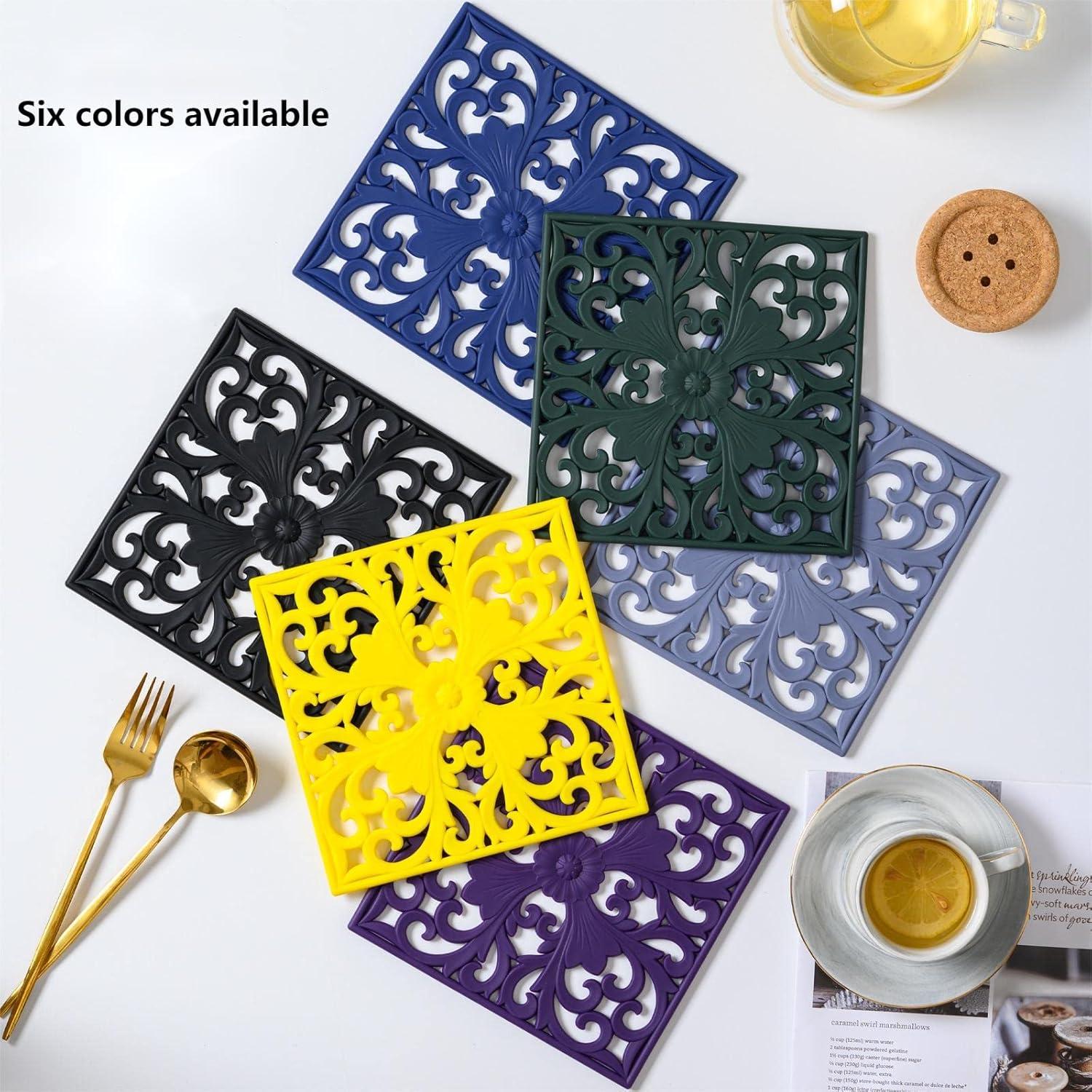 Trivetes de Silicona Smithcraft 3 Piezas Gris Antideslizante