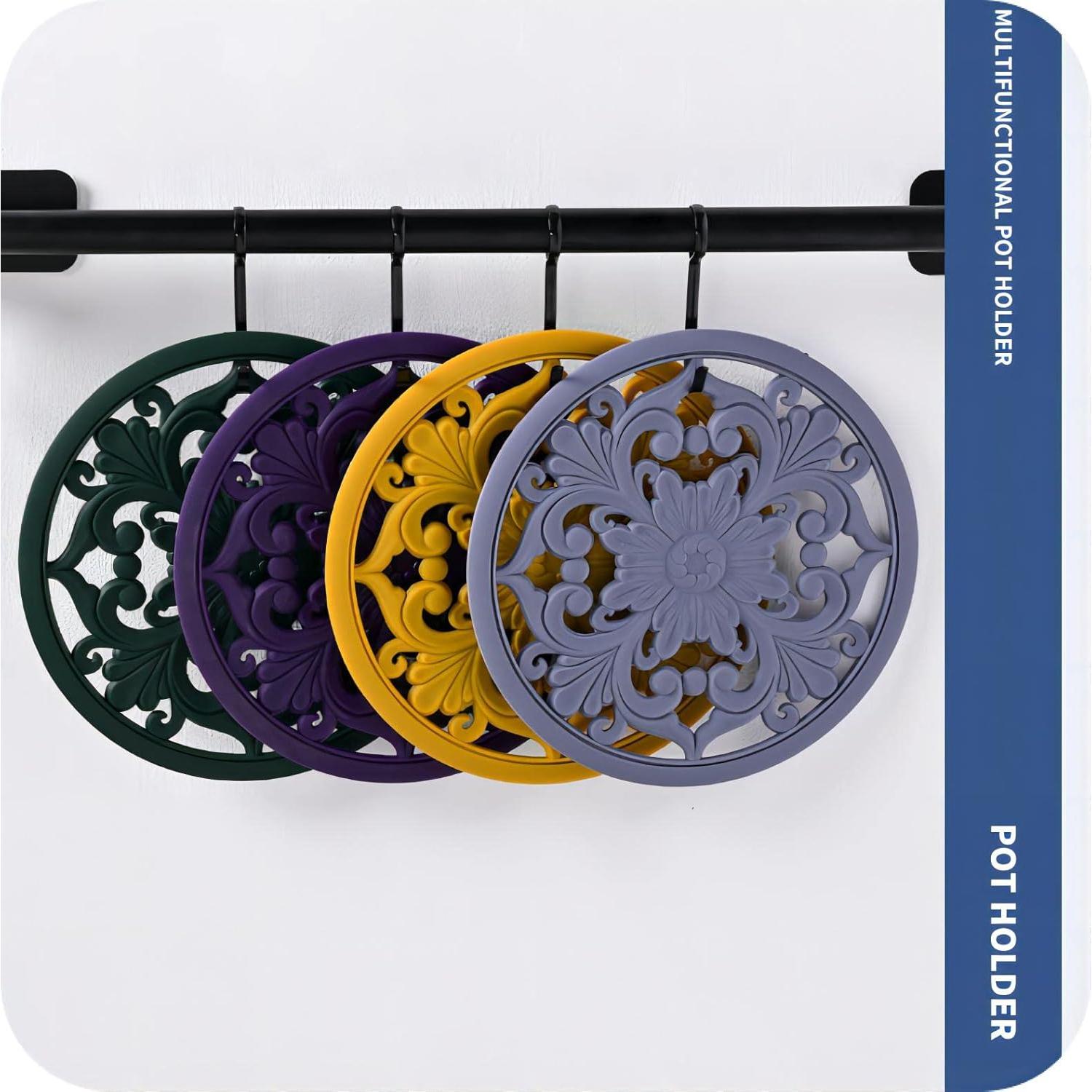 Mats de Silicona Hotsyang Antideslizantes 20cm - 3 Pcs Negros