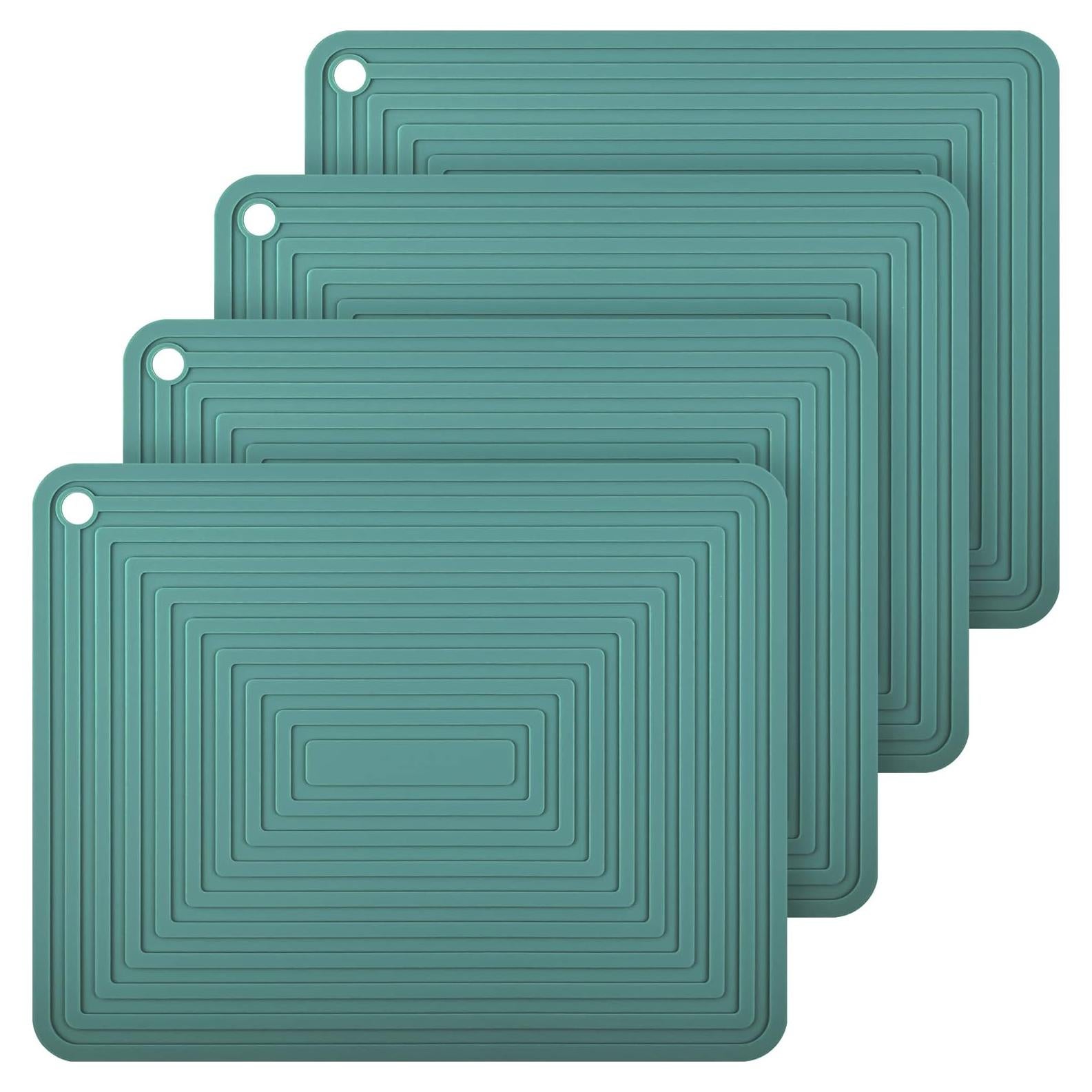 Trivetes de Silicona Smithcraft Teal 4 Piezas Antideslizantes