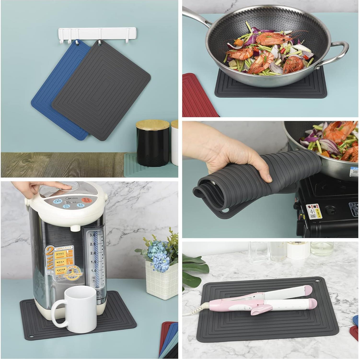 Trivetes de Silicona Smithcraft Teal 4 Piezas Antideslizantes