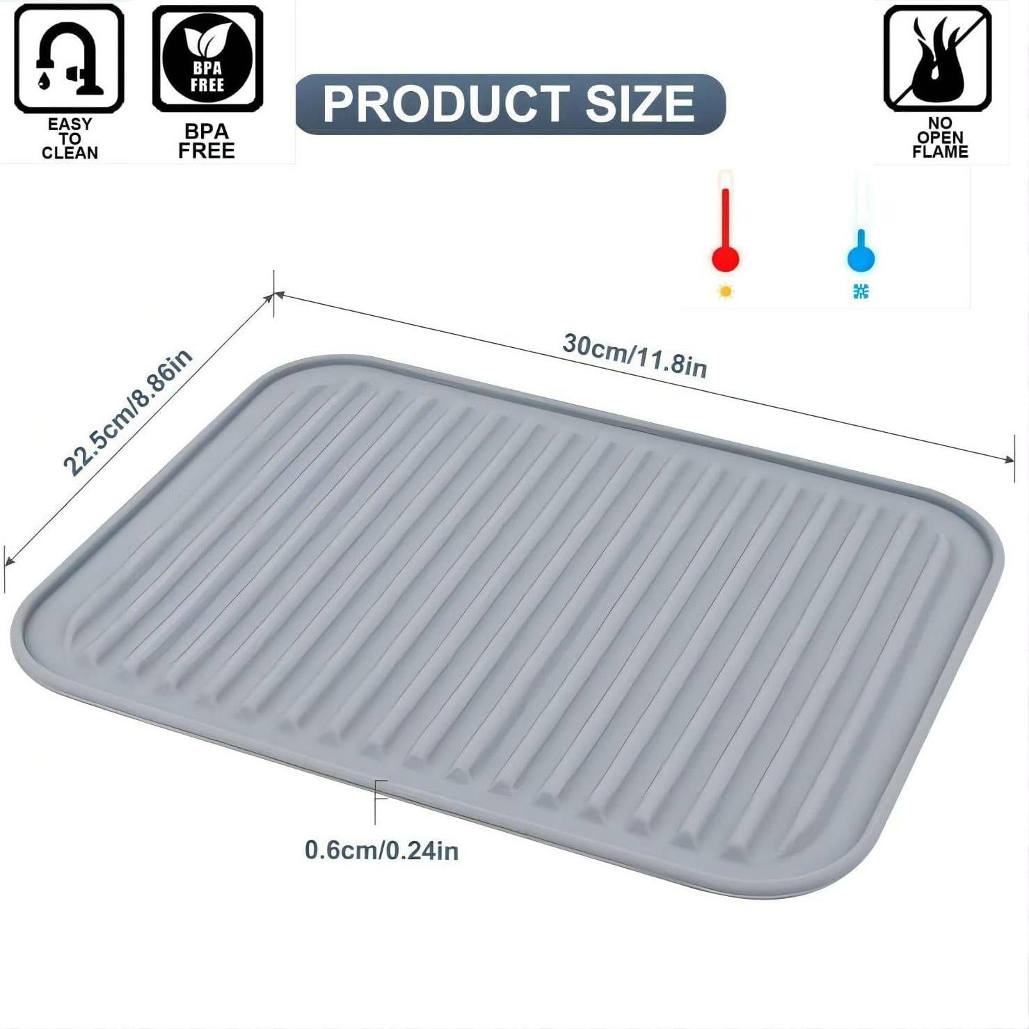 Juego de 2 Trivets de Silicona SUNMVEHOT 22.86x30.48cm Negro