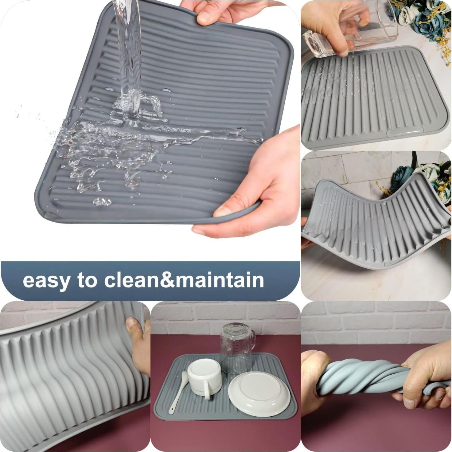 Juego de 2 Trivets de Silicona SUNMVEHOT 22.86x30.48cm Negro