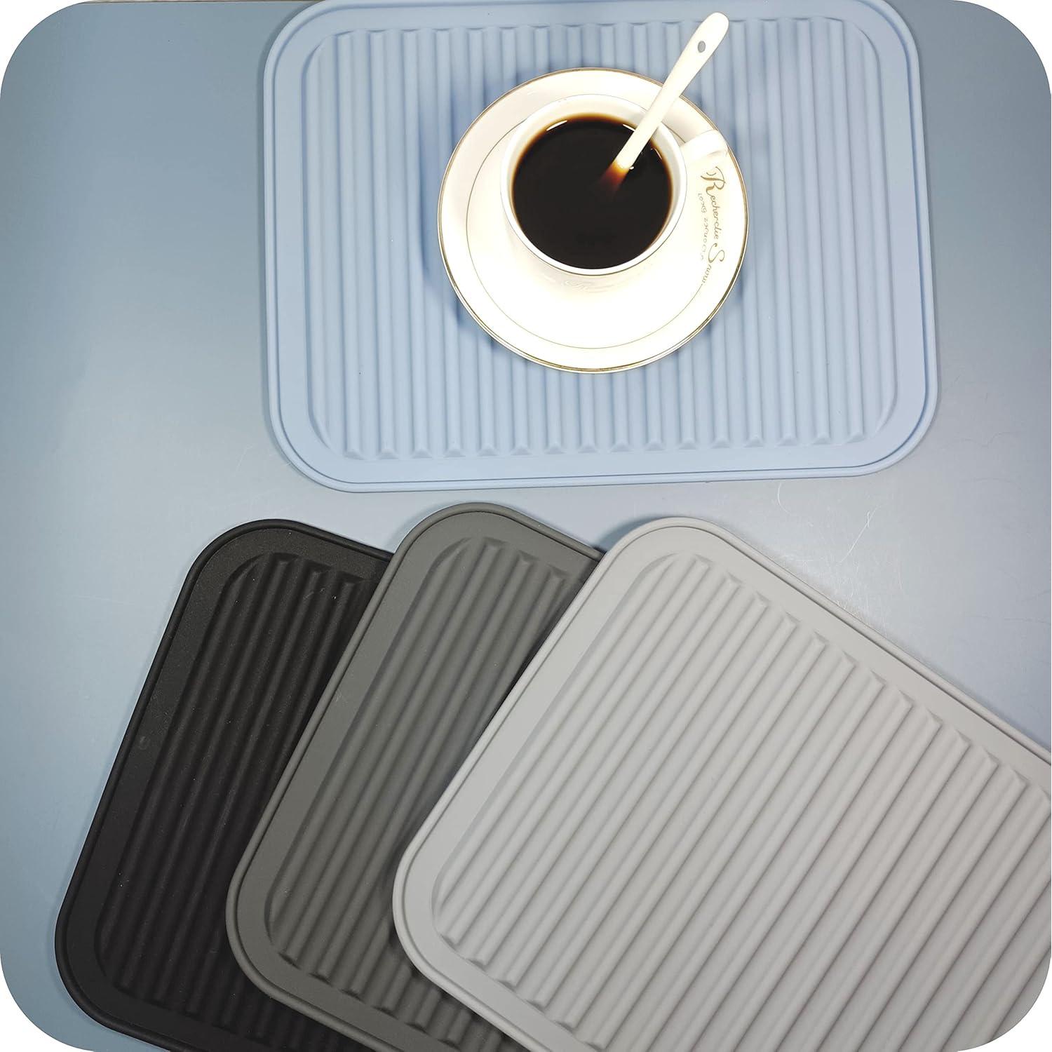 Juego de 2 Trivets de Silicona SUNMVEHOT 22.86x30.48cm Negro