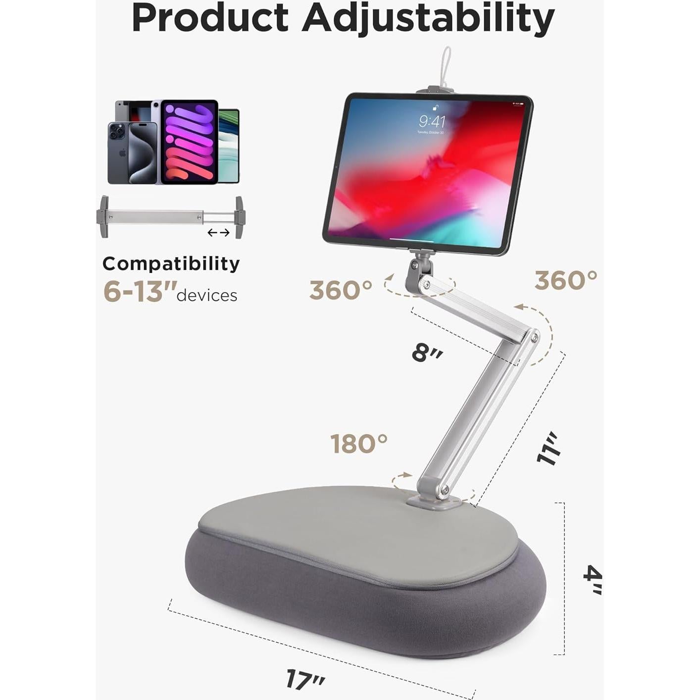 Soporte de Almohada InnoGear para Tabletas 360° Ajustable 1.57 kg