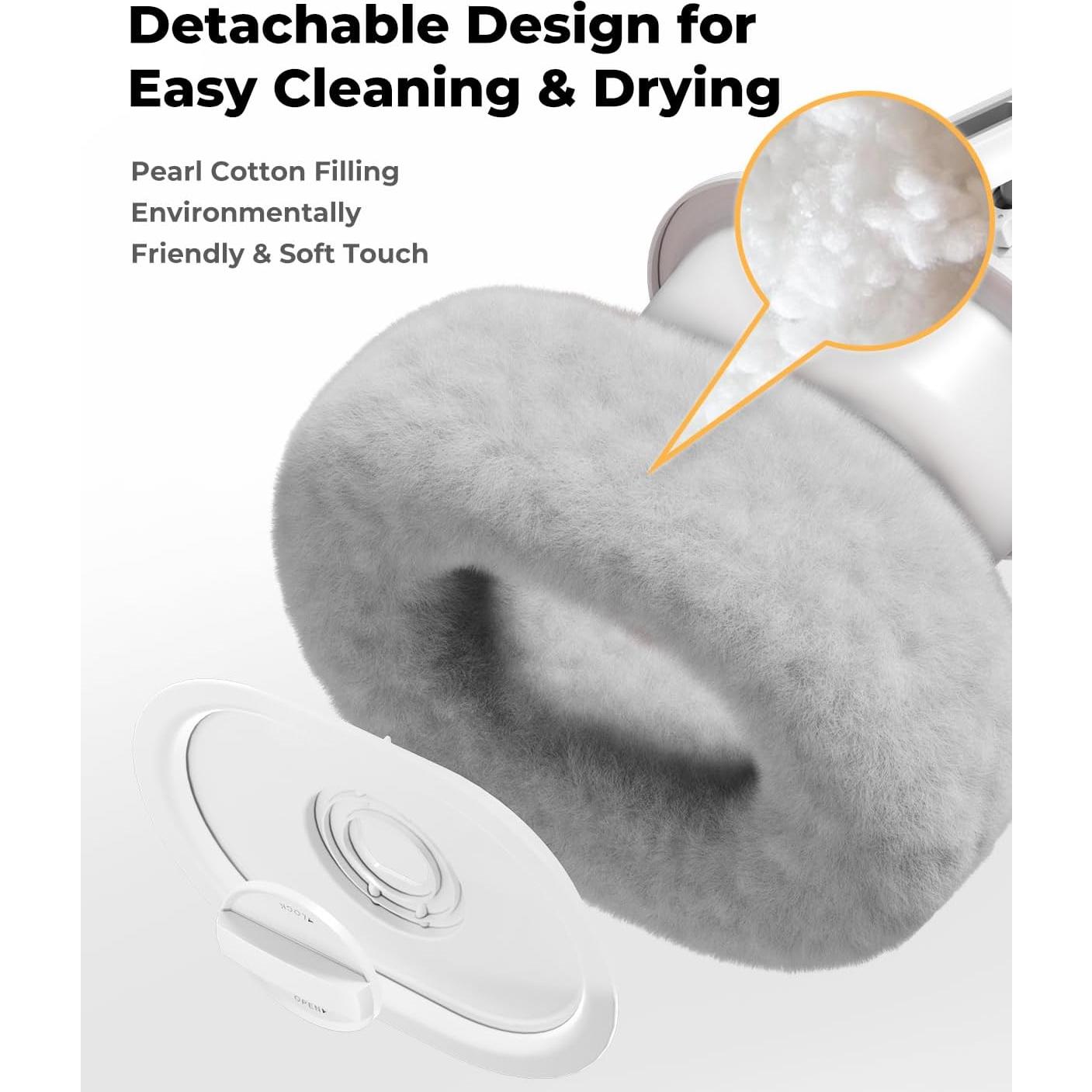 Soporte de Almohada SupeDesk Gris Suave con Tazón de Almacenamiento