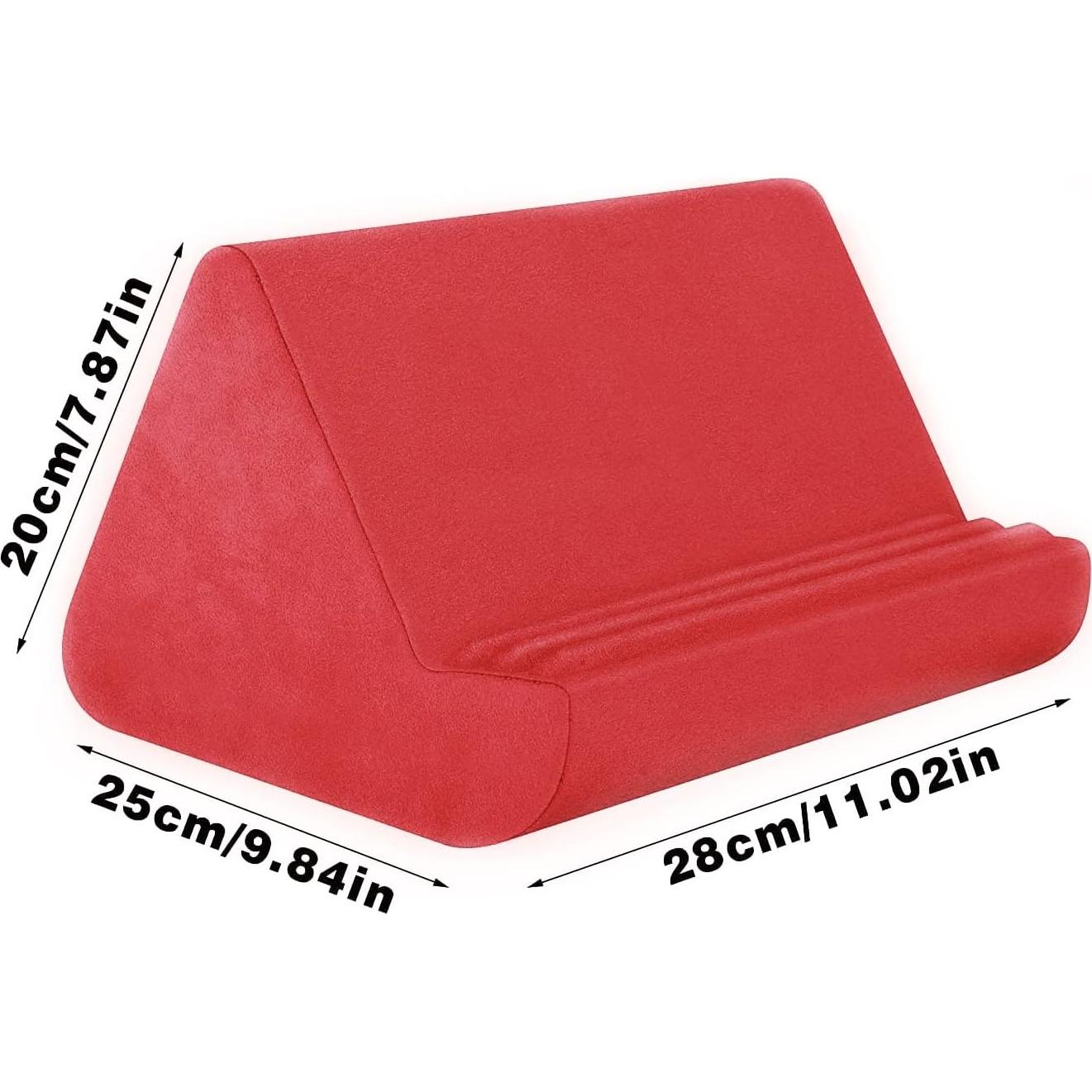 Soporte de Tableta BZVV Rojo con Almohada Ajustable 3 Ángulos