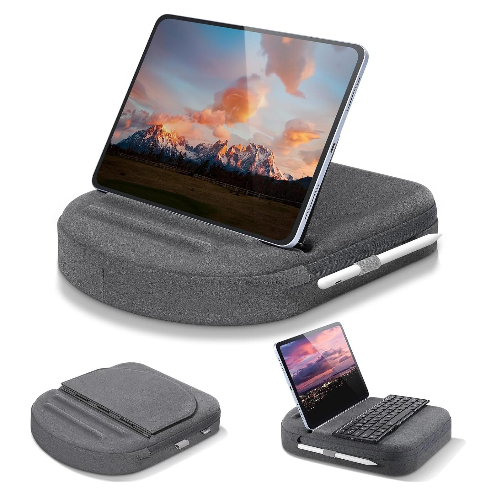 Soporte de Almohada para Tableta MoKo Gris - Ajustable 11"