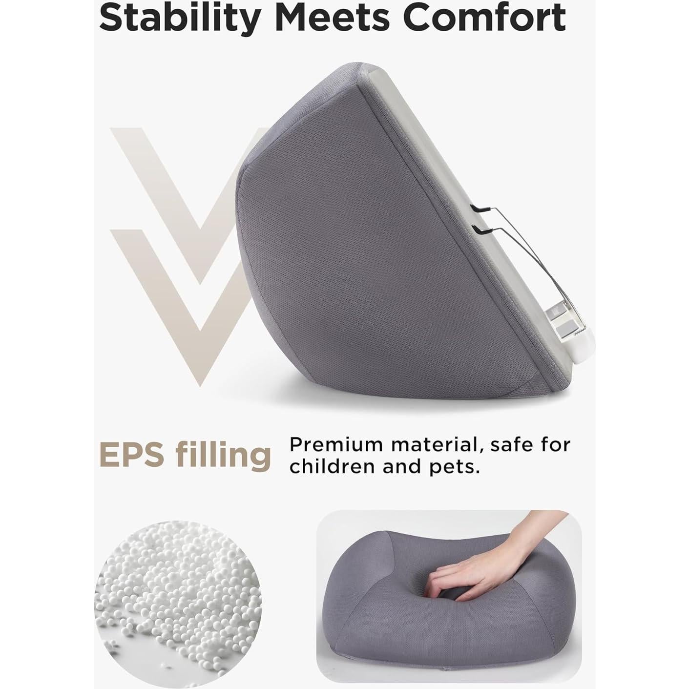 Soporte de Almohada InnoGear para Libros y Tablets Gris