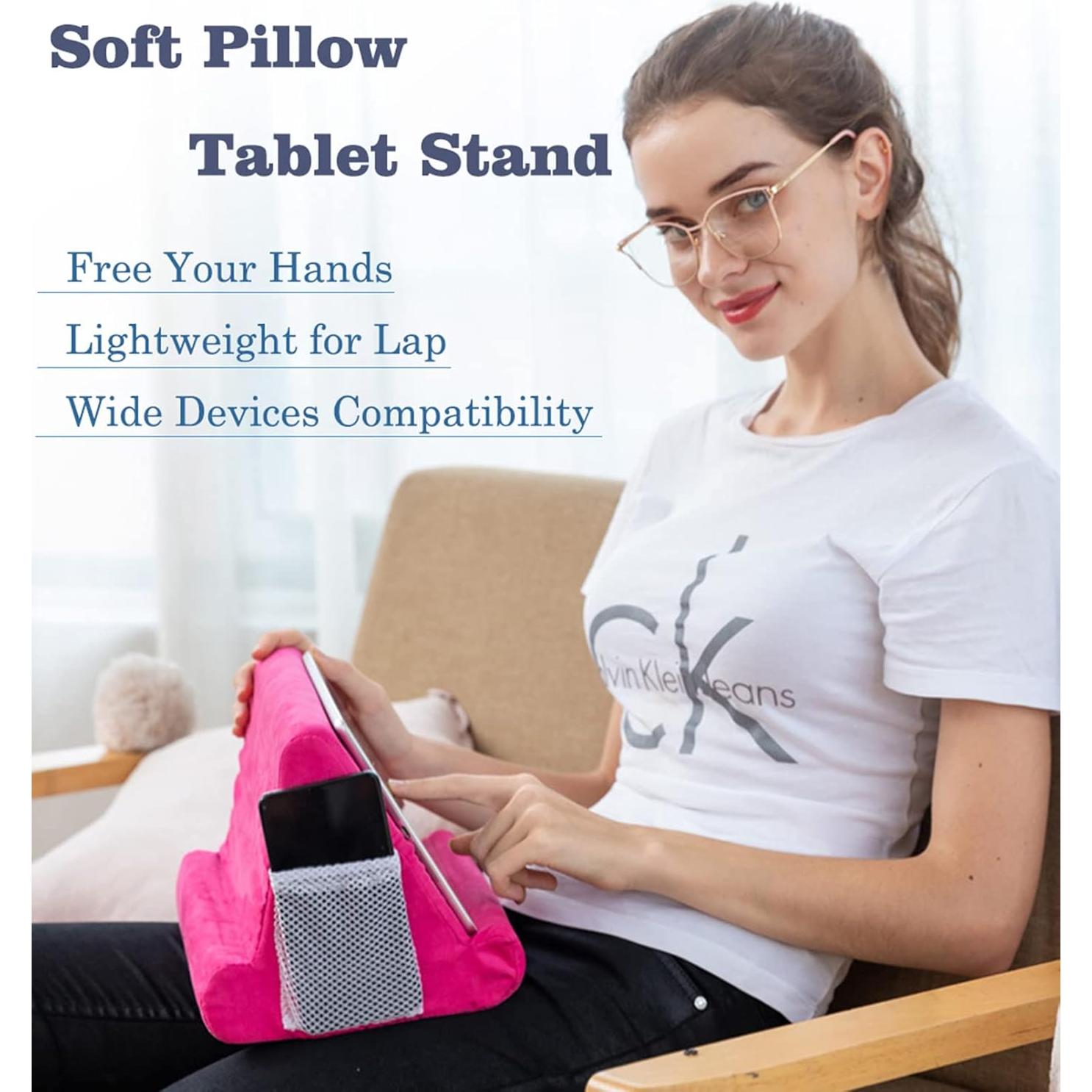 Soporte de Almohada Suave Joinhome Multíngulo para Tableta Azul