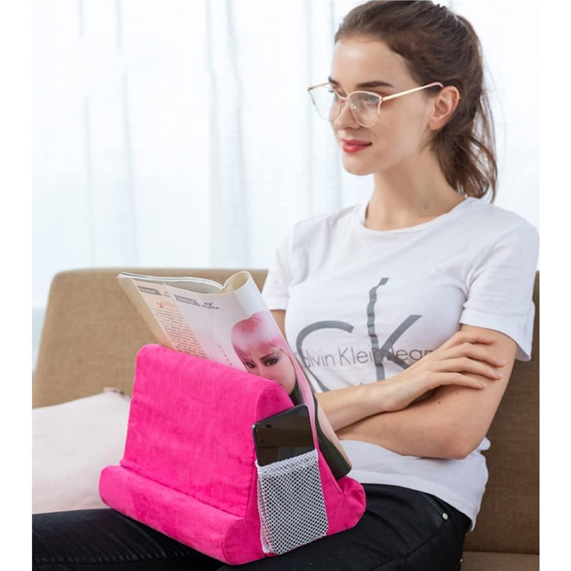 Soporte de Almohada Suave Joinhome Multíngulo para Tableta Azul