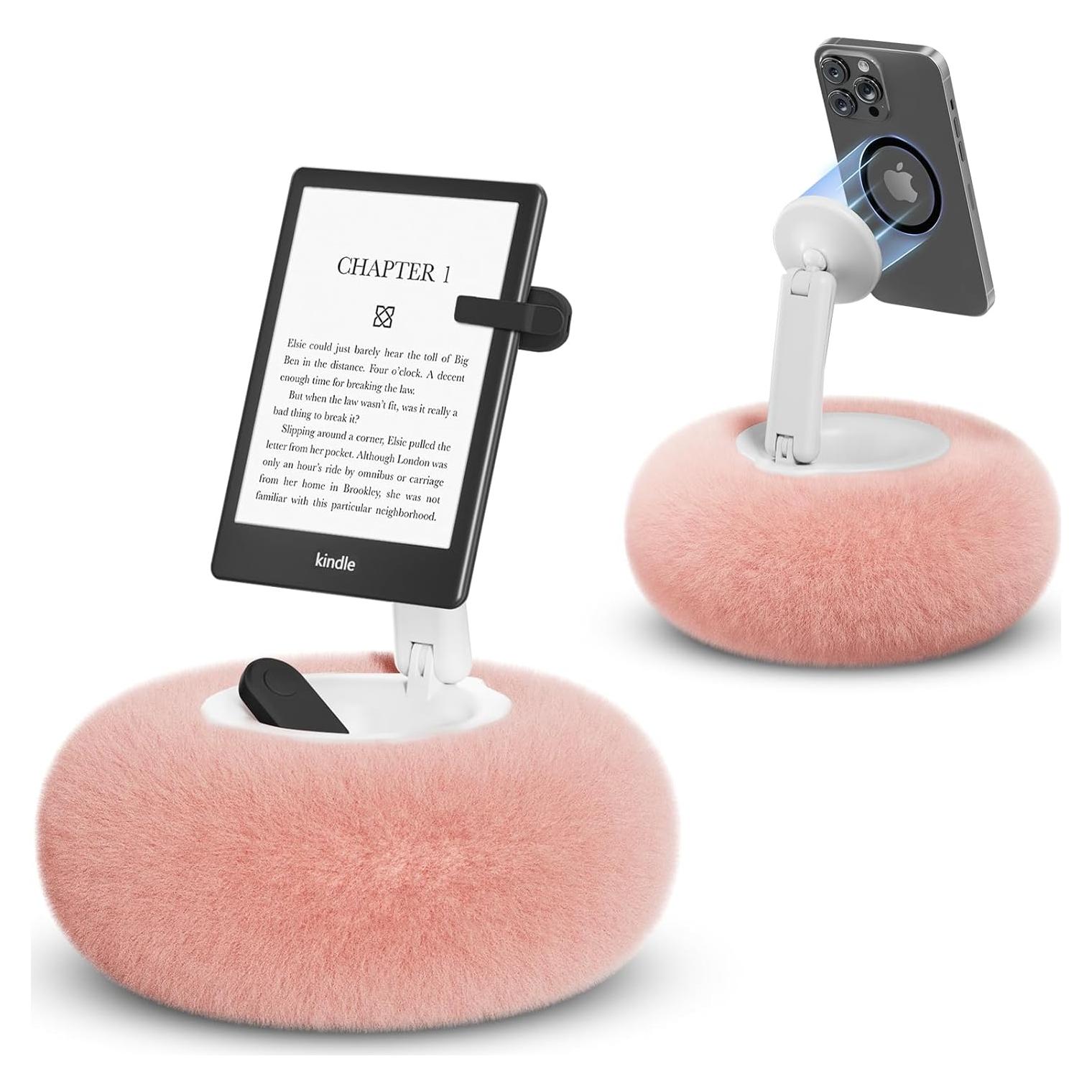 Soporte de Almohada Magnético SupeDesk Rosa para Teléfono 3.5-7"