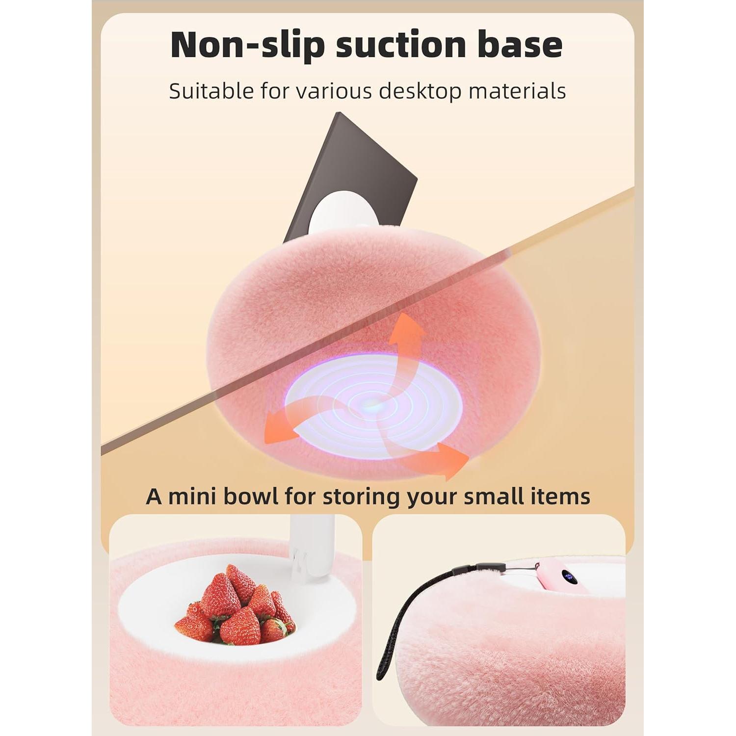 Soporte Magnético para Kindle y Teléfonos Rosa - Ajustable 360°