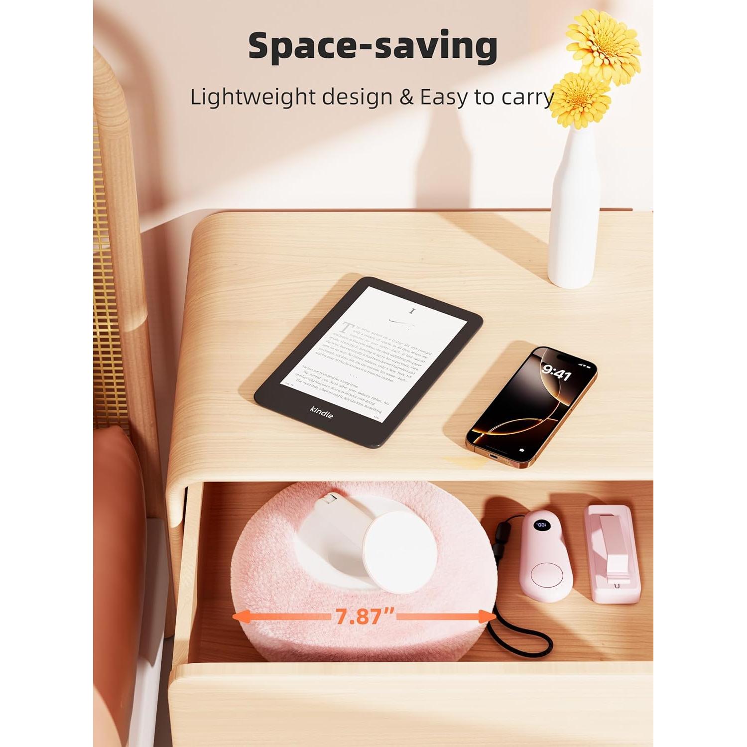 Soporte Magnético para Kindle y Teléfonos Rosa - Ajustable 360°