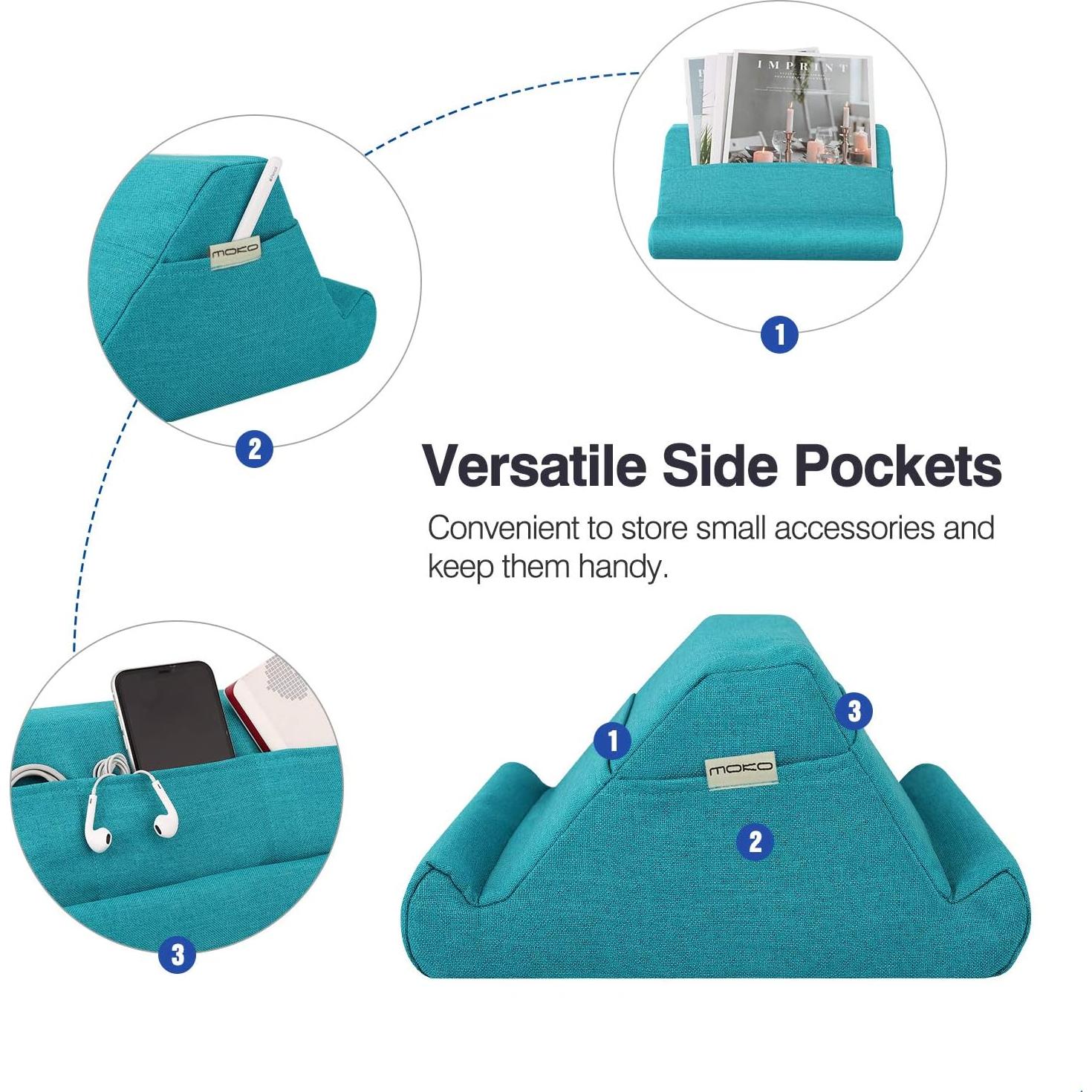 Soporte de Almohada para Tableta MoKo - Azul Marino, 32.77 cm