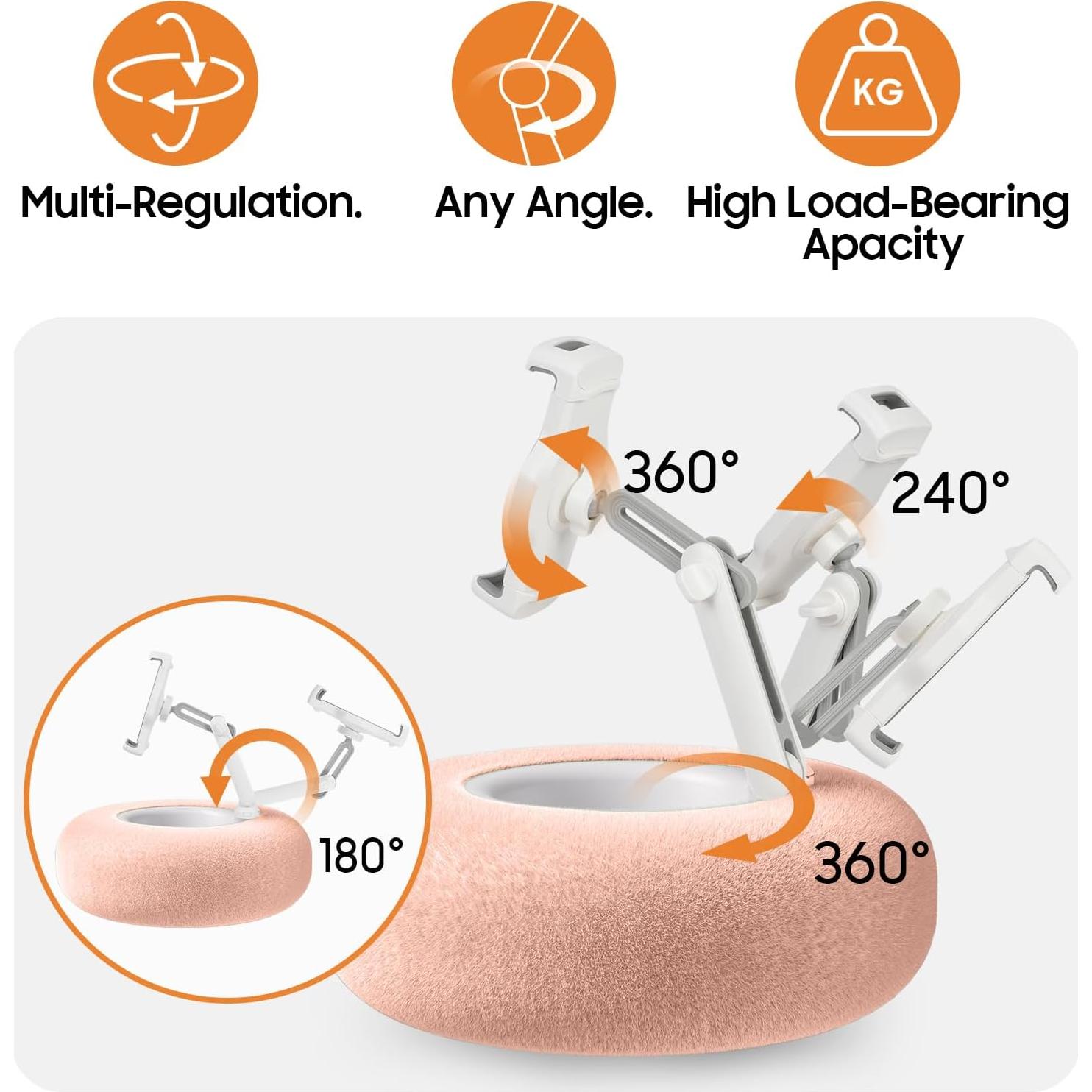 Soporte de Almohada para Kindle y Tablet PlsHugek Rosa