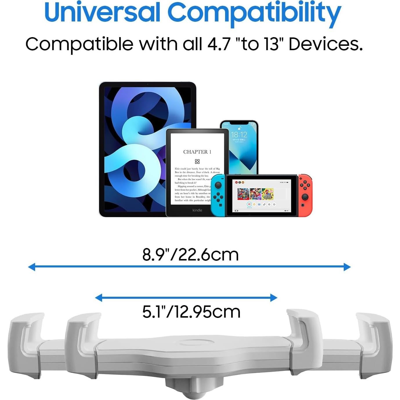 Soporte de Almohada para Tableta y Snacks Debtrop Blanco